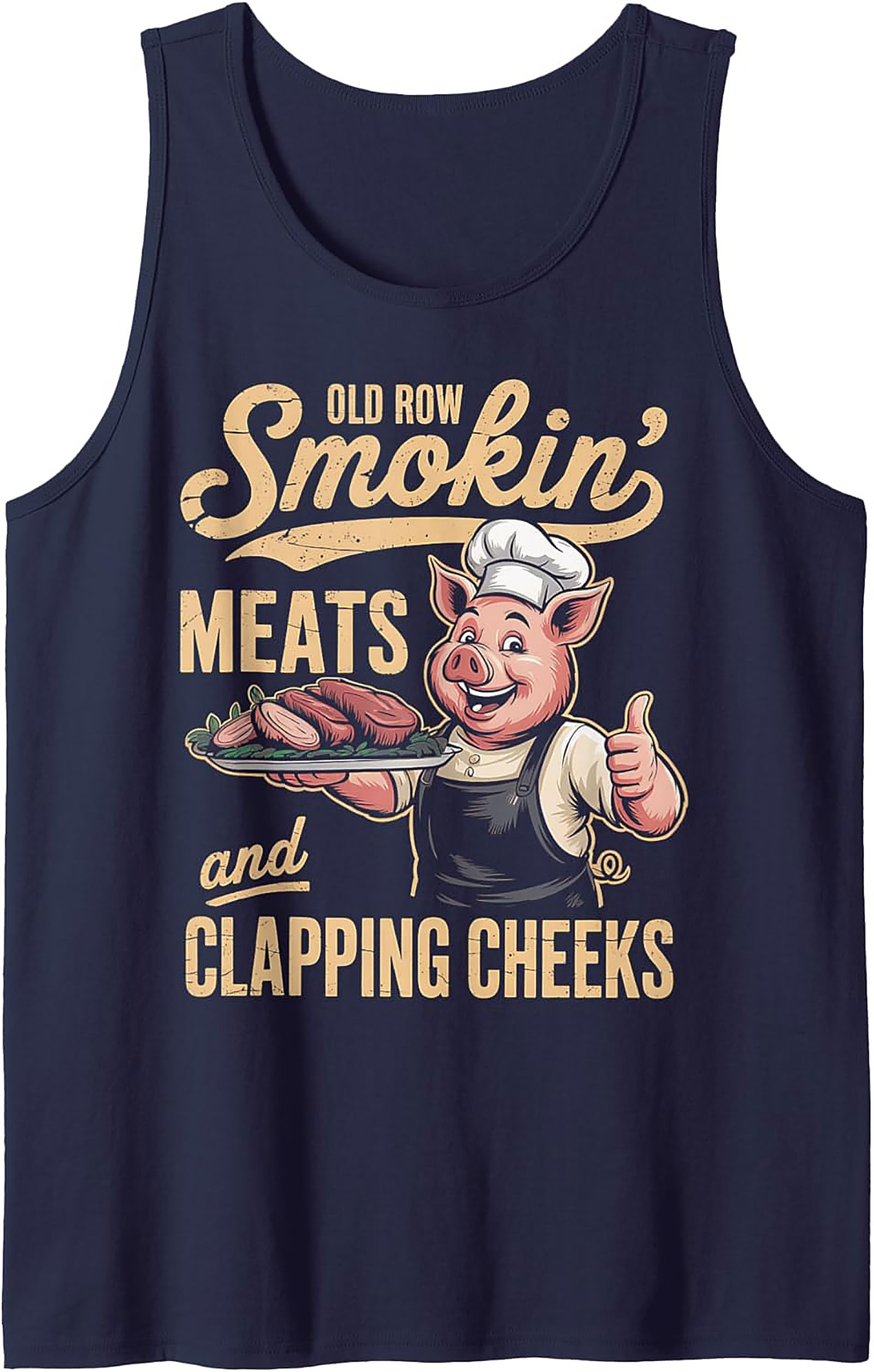 Smokin' Meats Funny BBQ Tank Top | Old Row Graphic Tank