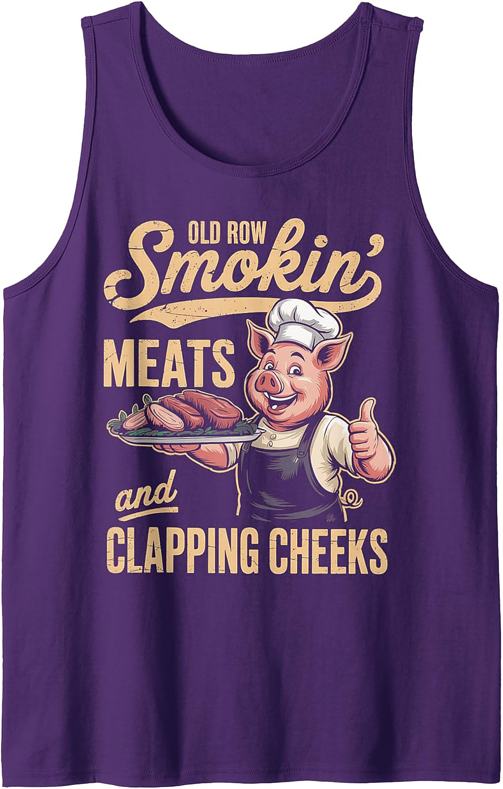 Smokin' Meats Funny BBQ Tank Top | Old Row Graphic Tank
