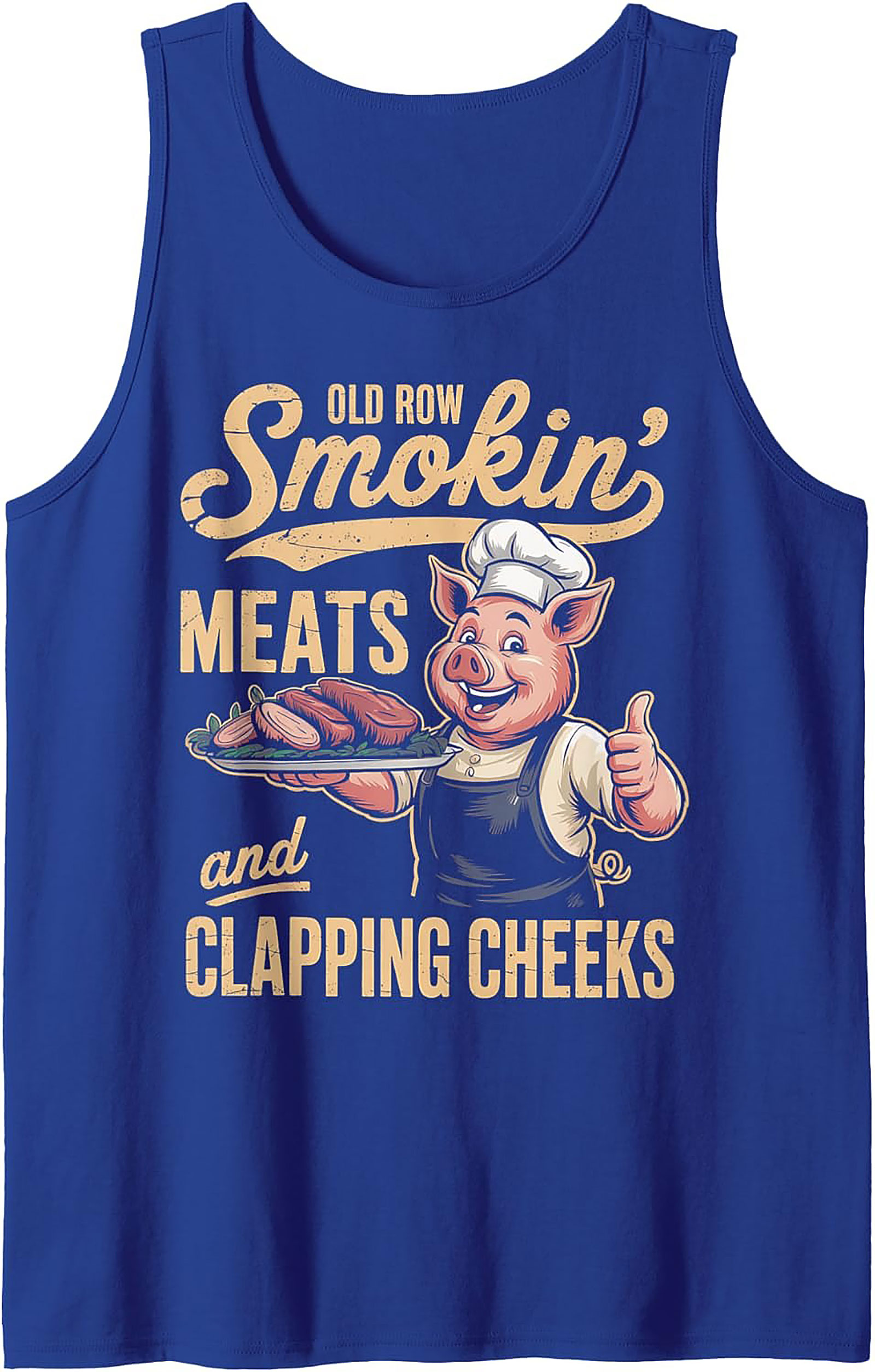 Smokin' Meats Funny BBQ Tank Top | Old Row Graphic Tank