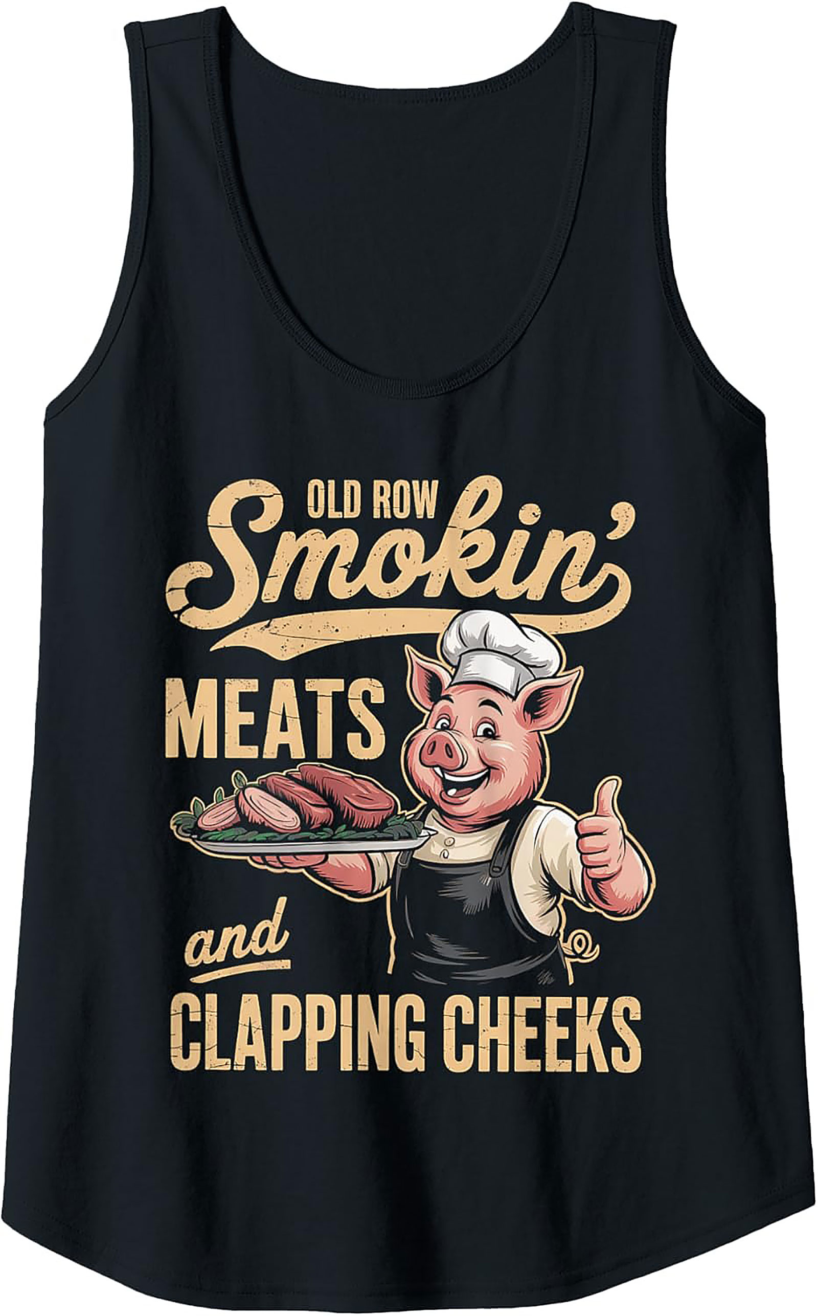Smokin' Meats Funny BBQ Tank Top | Old Row Graphic Tank