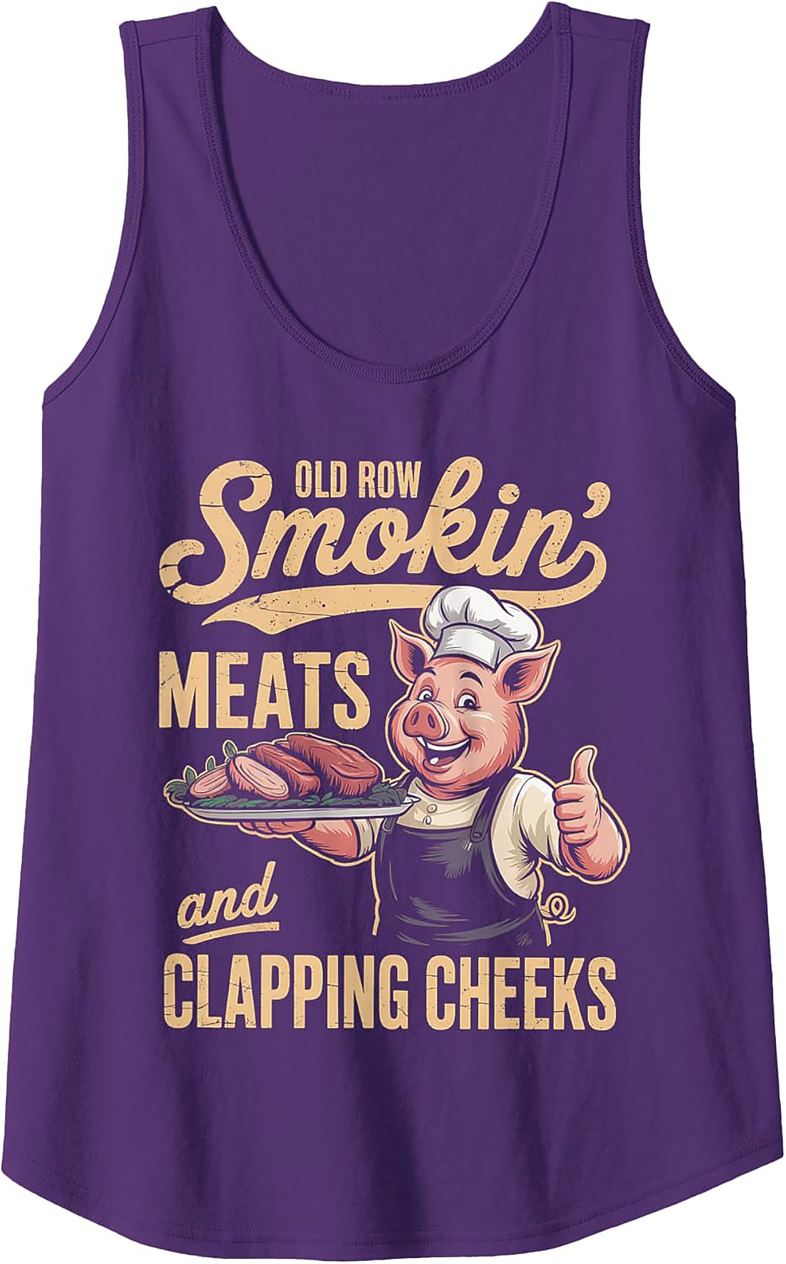 Smokin' Meats Funny BBQ Tank Top | Old Row Graphic Tank