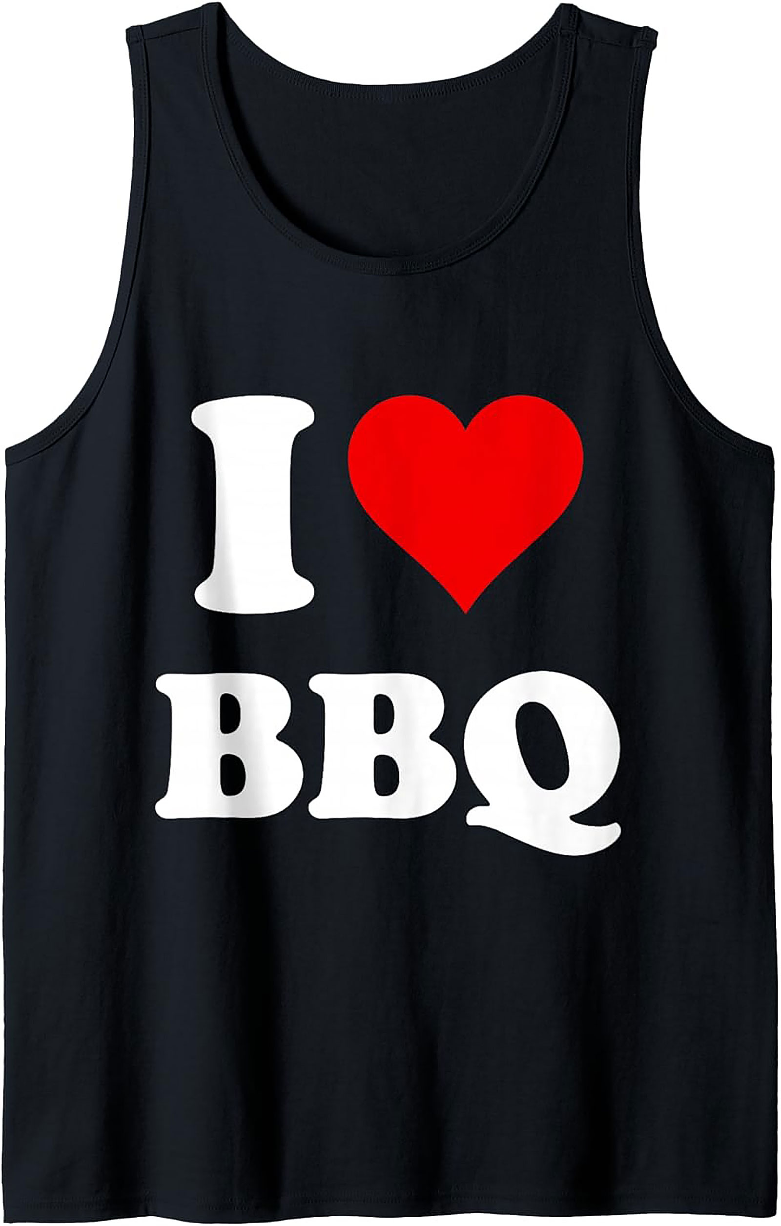 I Love BBQ Graphic Tank Top | Grilling Sleeveless Shirt