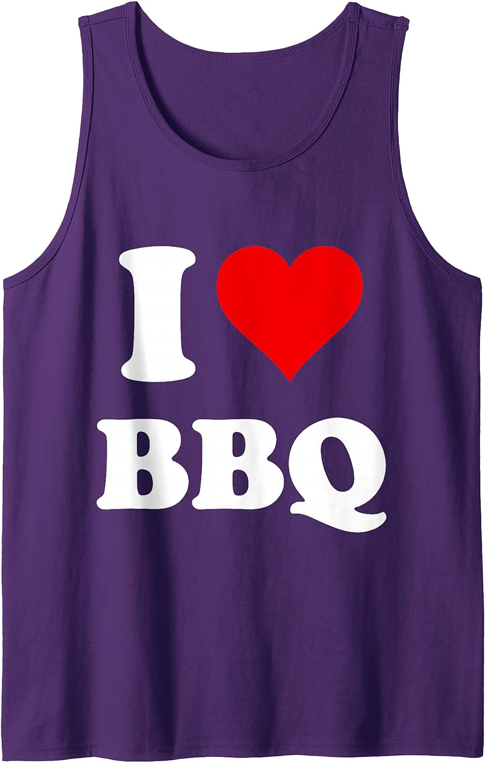 I Love BBQ Graphic Tank Top | Grilling Sleeveless Shirt