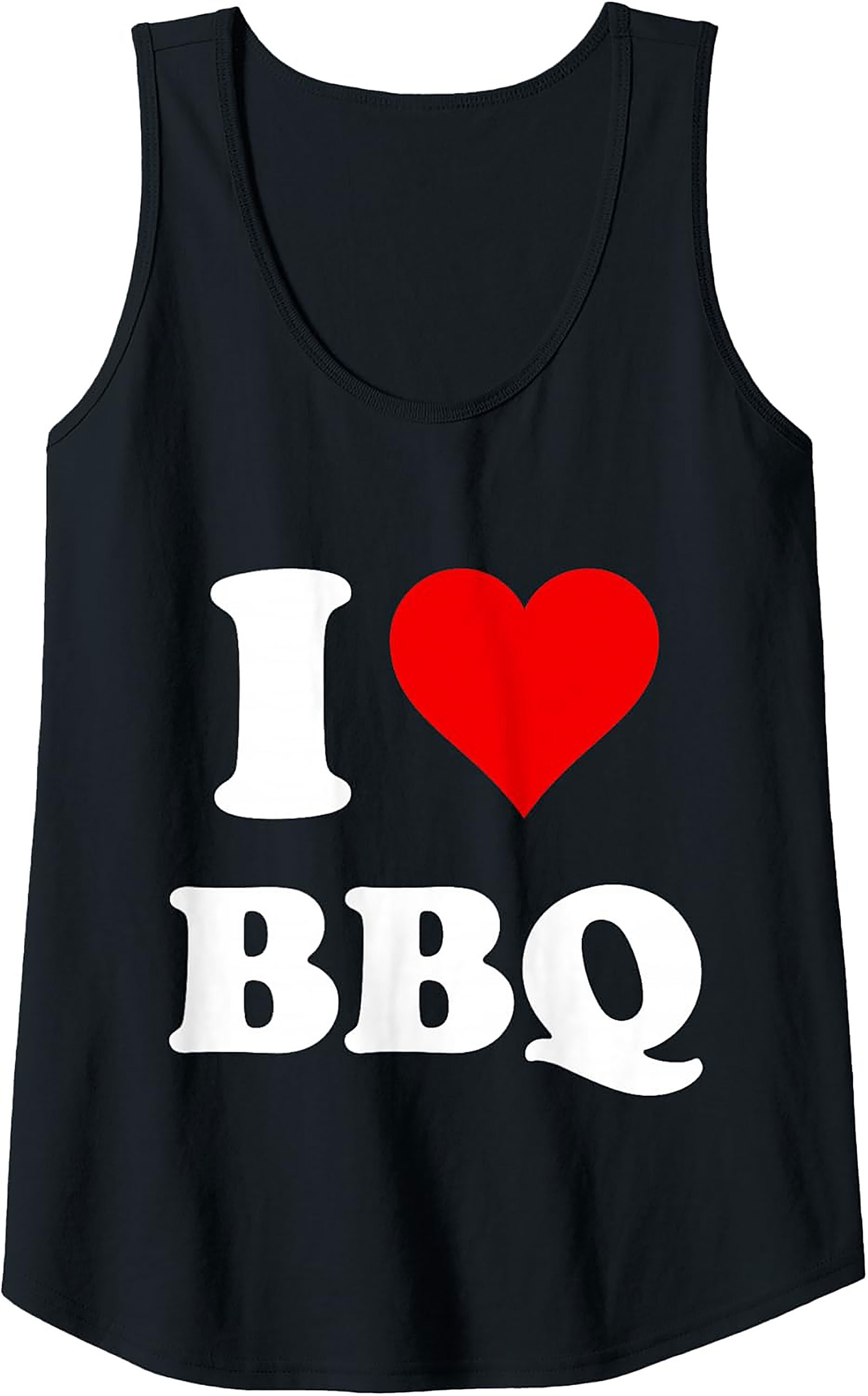 I Love BBQ Graphic Tank Top | Grilling Sleeveless Shirt