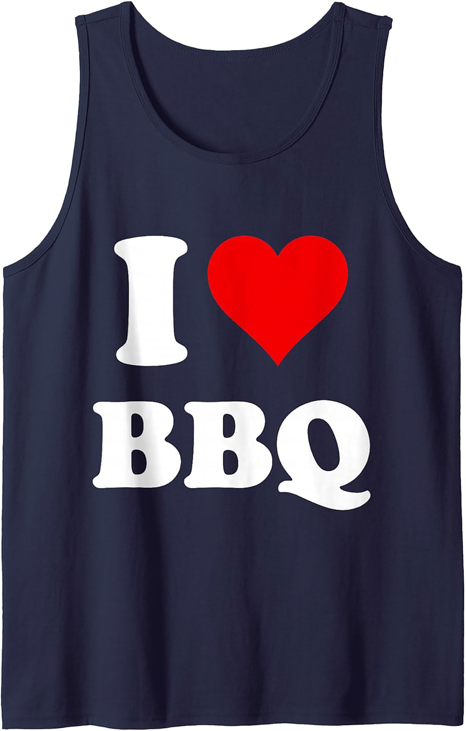 I Love BBQ Graphic Tank Top | Grilling Sleeveless Shirt