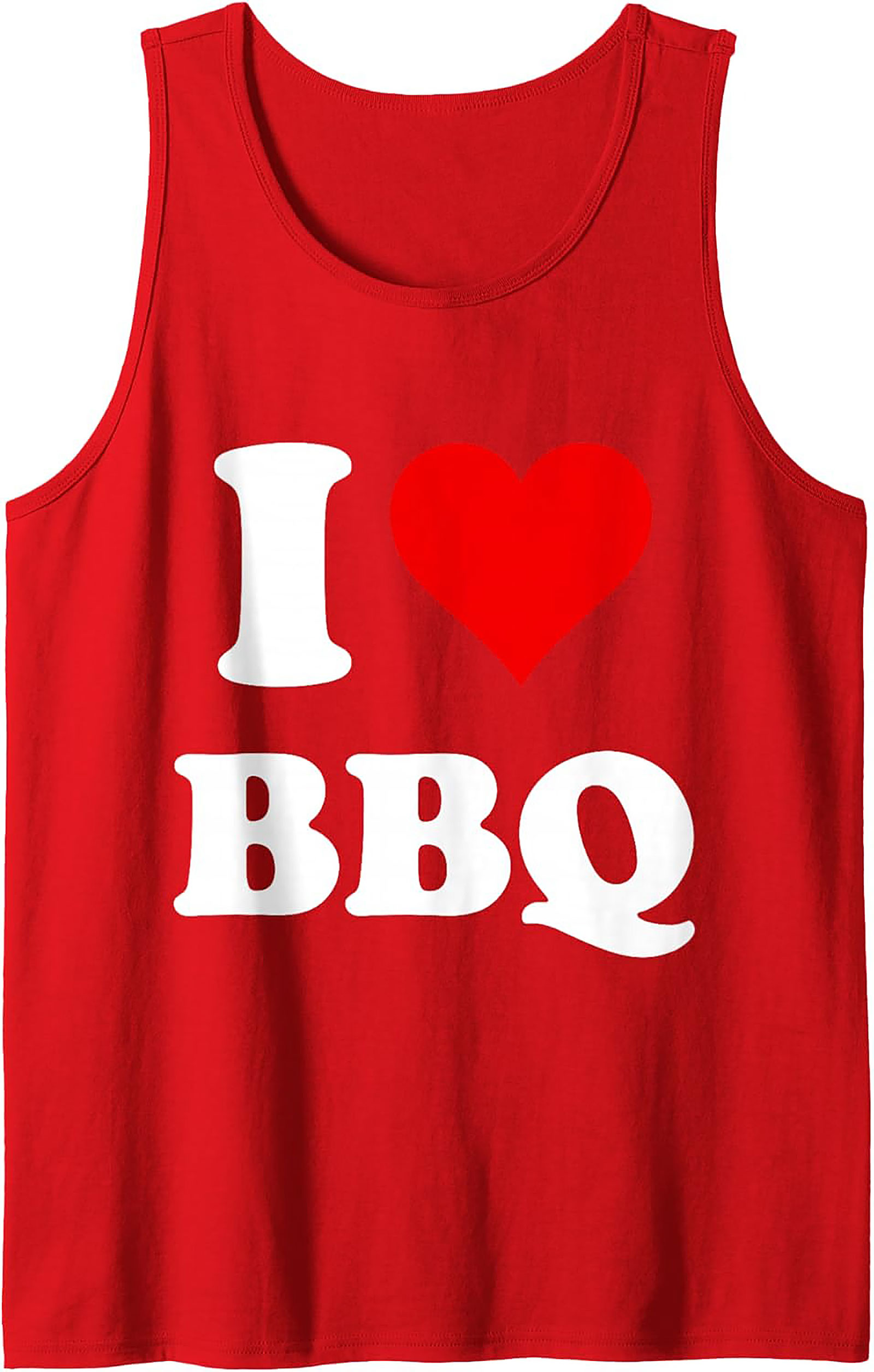 I Love BBQ Graphic Tank Top | Grilling Sleeveless Shirt