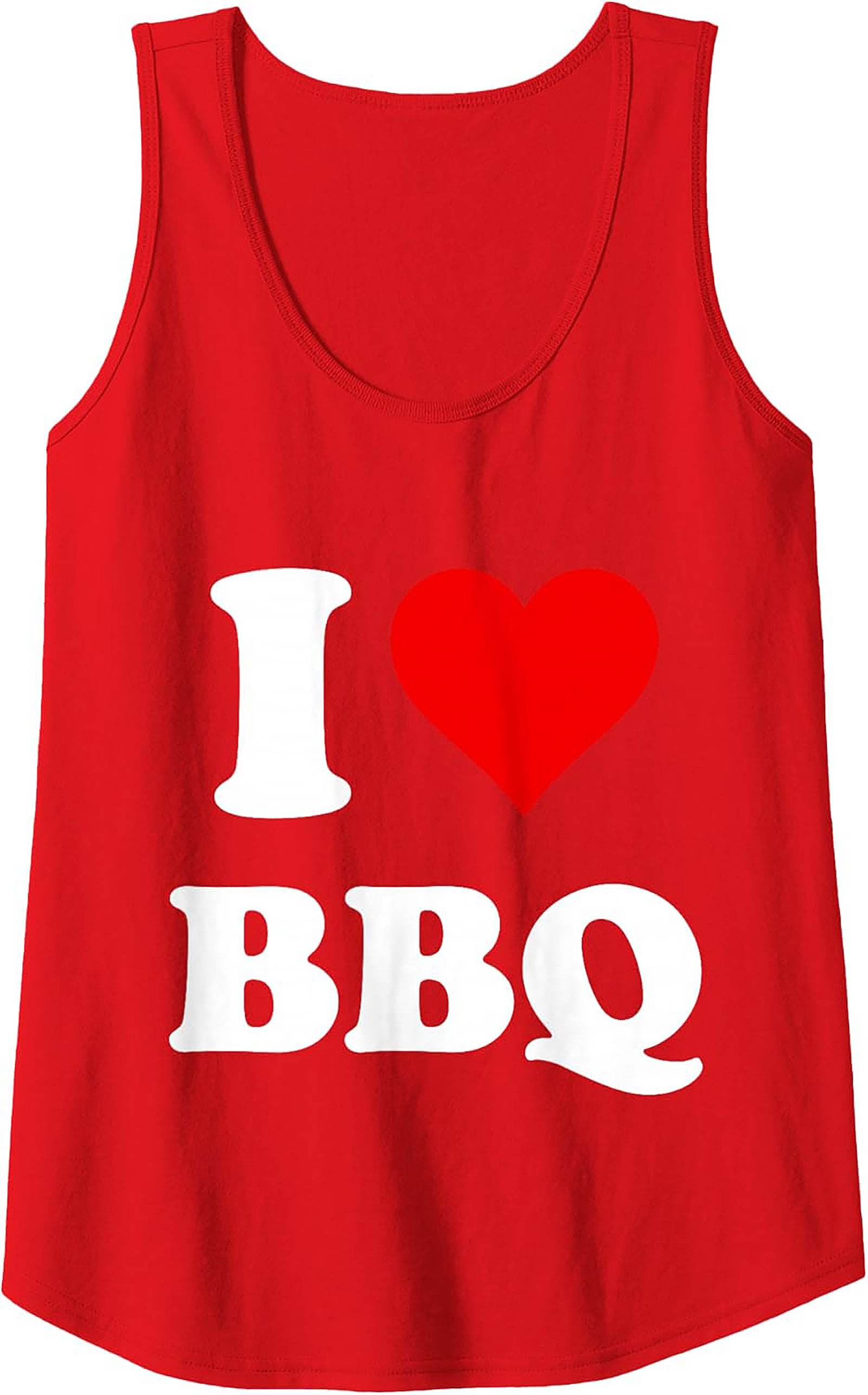 I Love BBQ Graphic Tank Top | Grilling Sleeveless Shirt