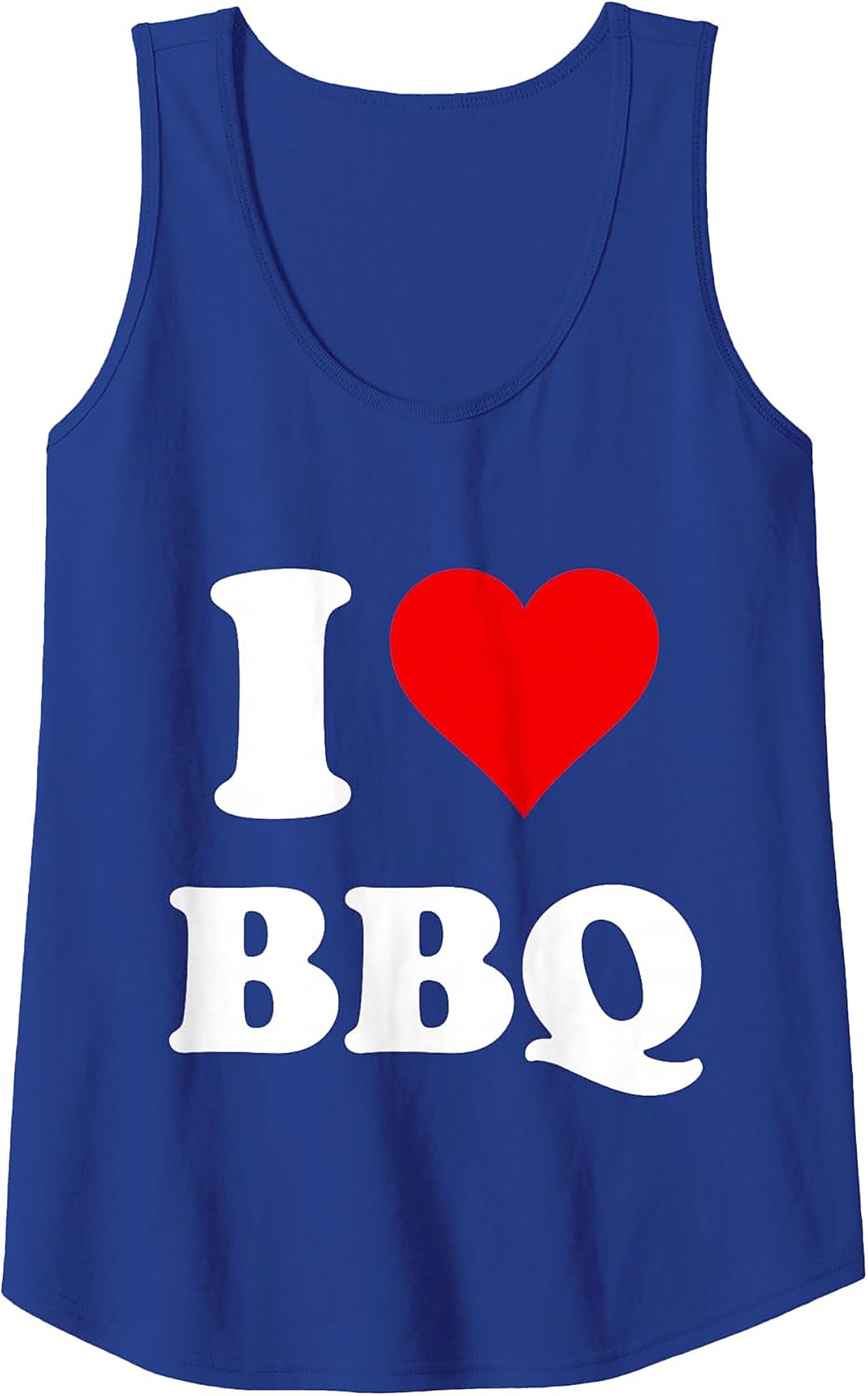 I Love BBQ Graphic Tank Top | Grilling Sleeveless Shirt