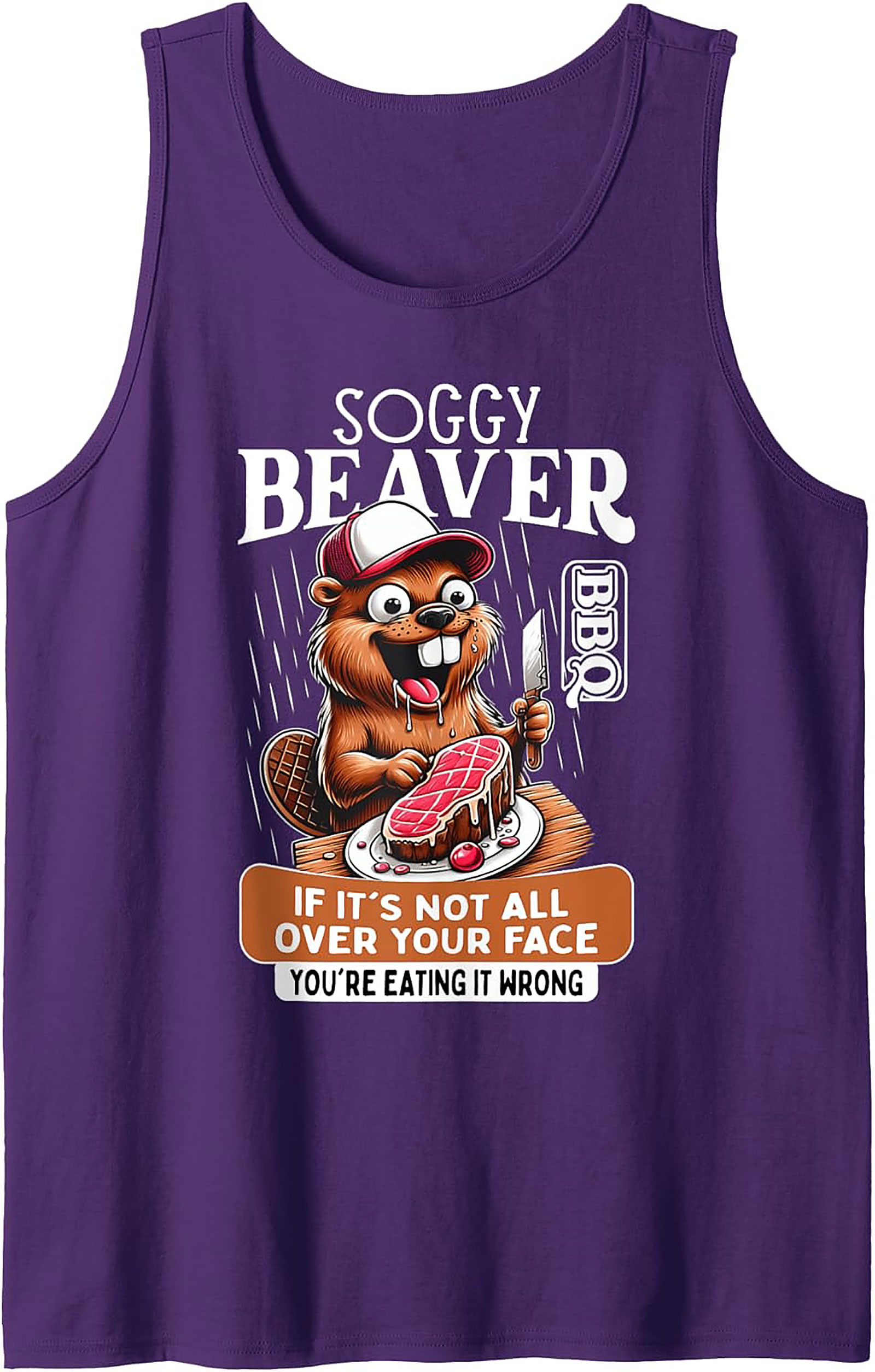 Soggy Beaver BBQ Tank Top | Funny Grilling Graphic Tank