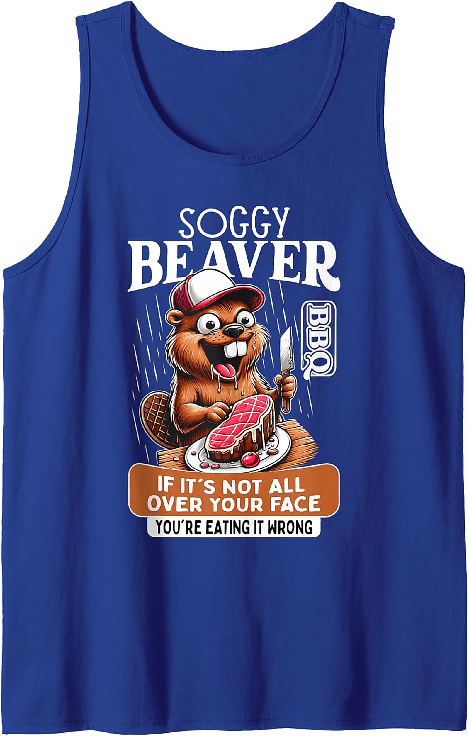 Soggy Beaver BBQ Tank Top | Funny Grilling Graphic Tank