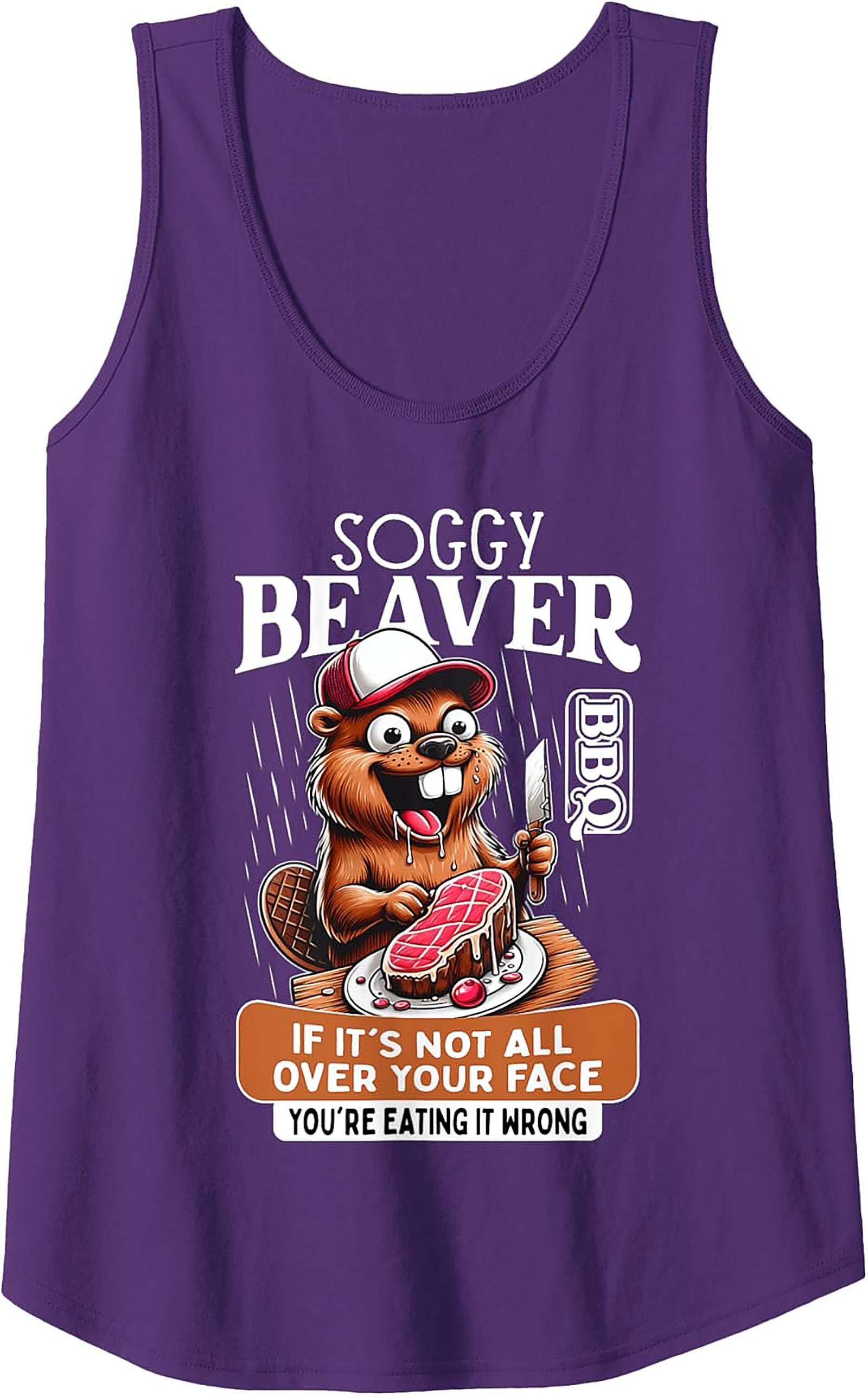 Soggy Beaver BBQ Tank Top | Funny Grilling Graphic Tank