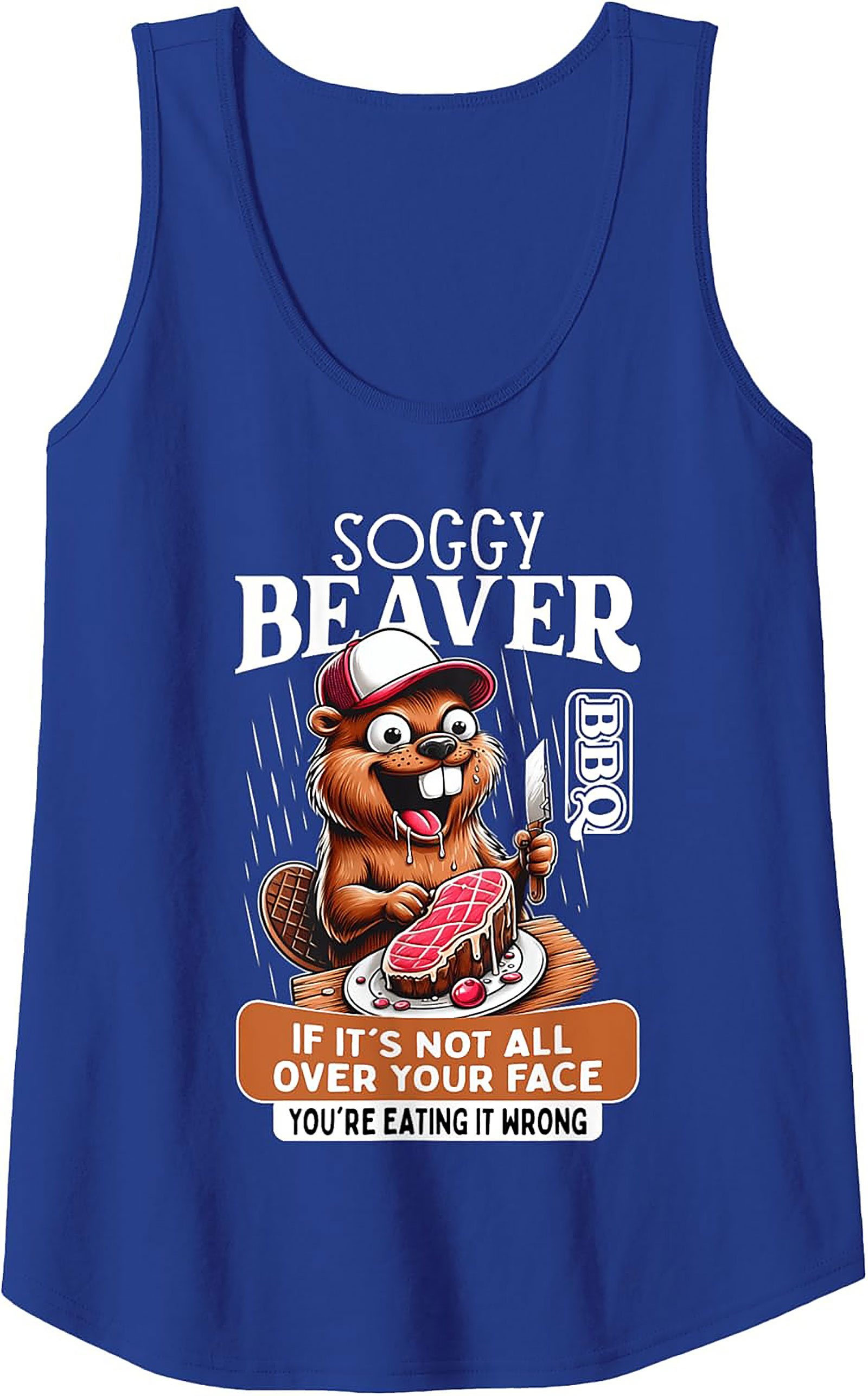 Soggy Beaver BBQ Tank Top | Funny Grilling Graphic Tank