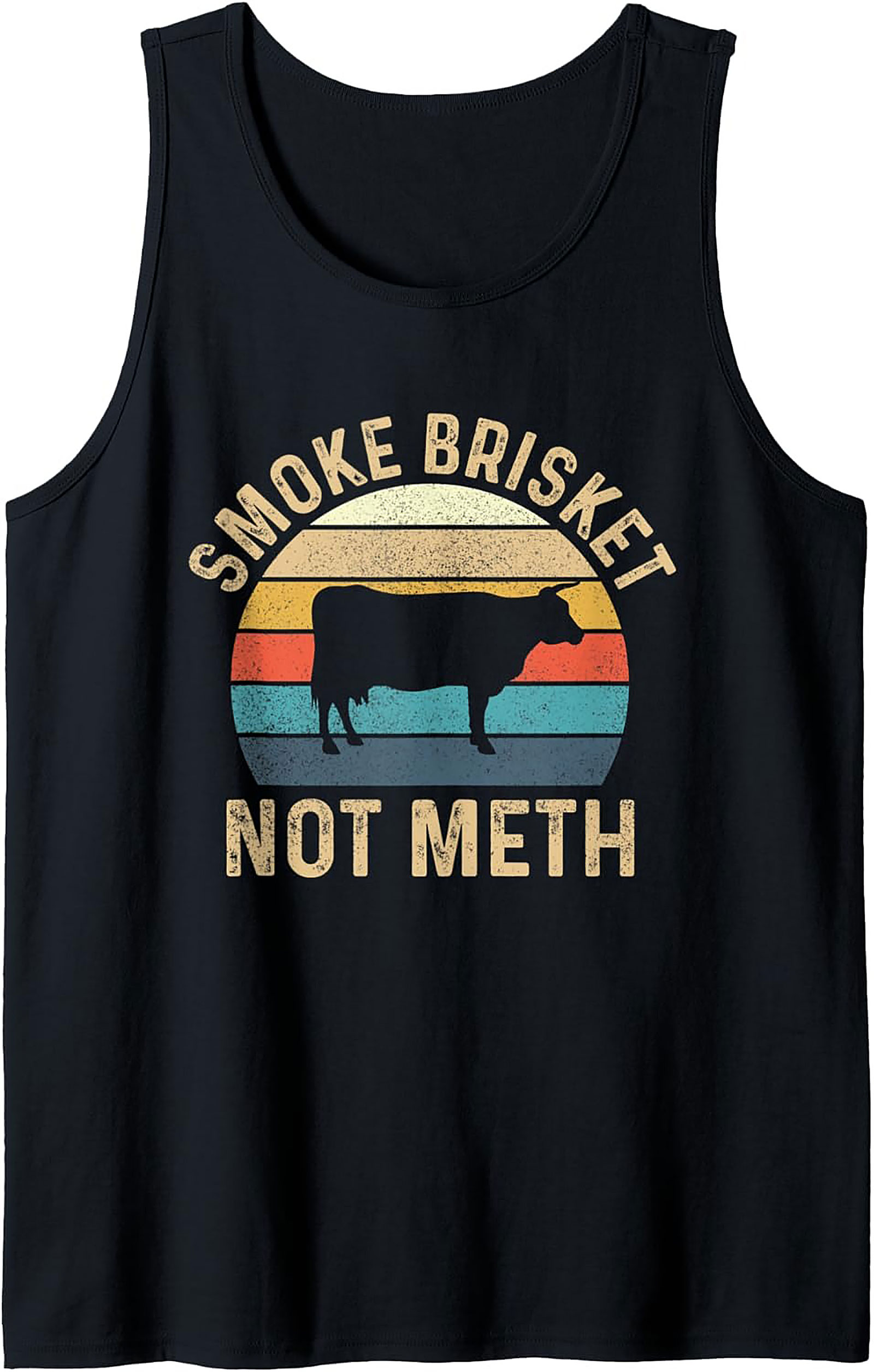 Smoke Brisket Not Meth Tank Top | Funny BBQ Graphic Tee