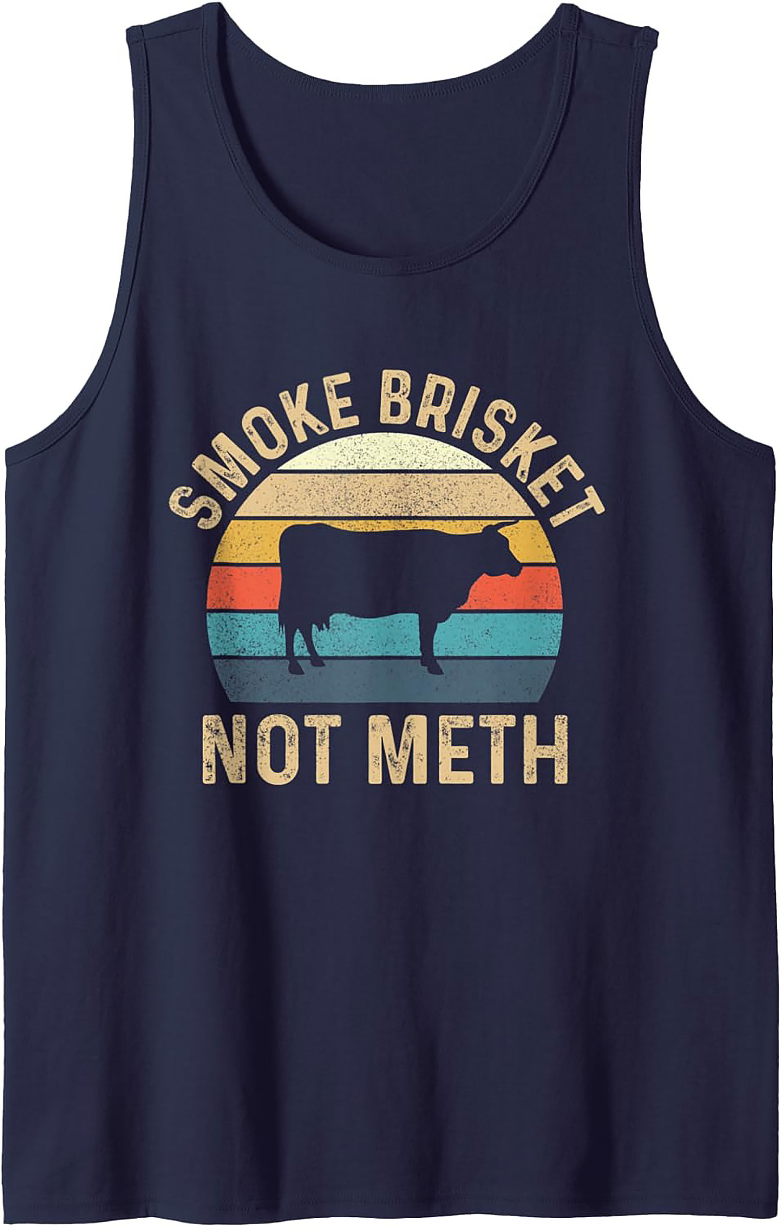 Smoke Brisket Not Meth Tank Top | Funny BBQ Graphic Tee