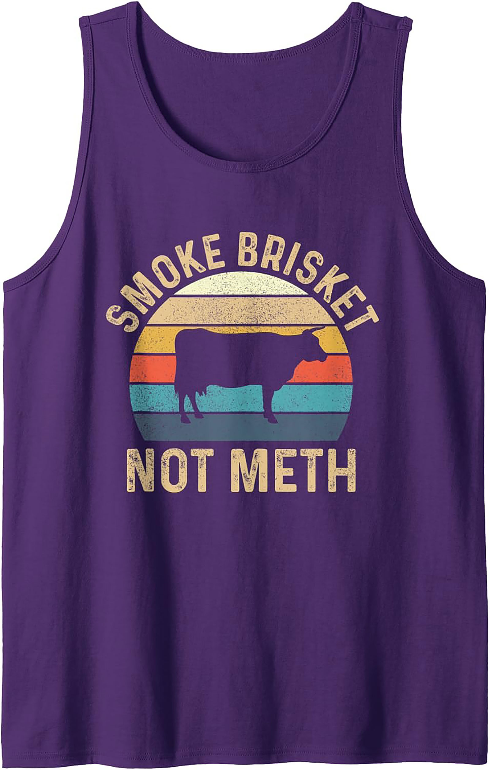 Smoke Brisket Not Meth Tank Top | Funny BBQ Graphic Tee