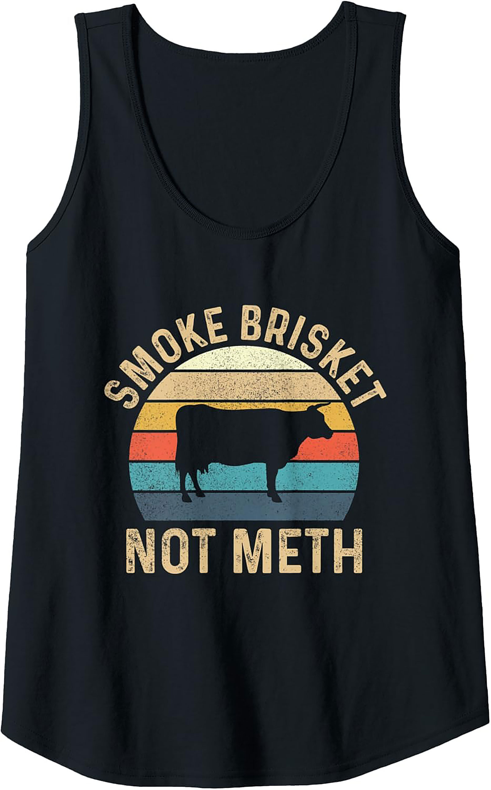 Smoke Brisket Not Meth Tank Top | Funny BBQ Graphic Tee