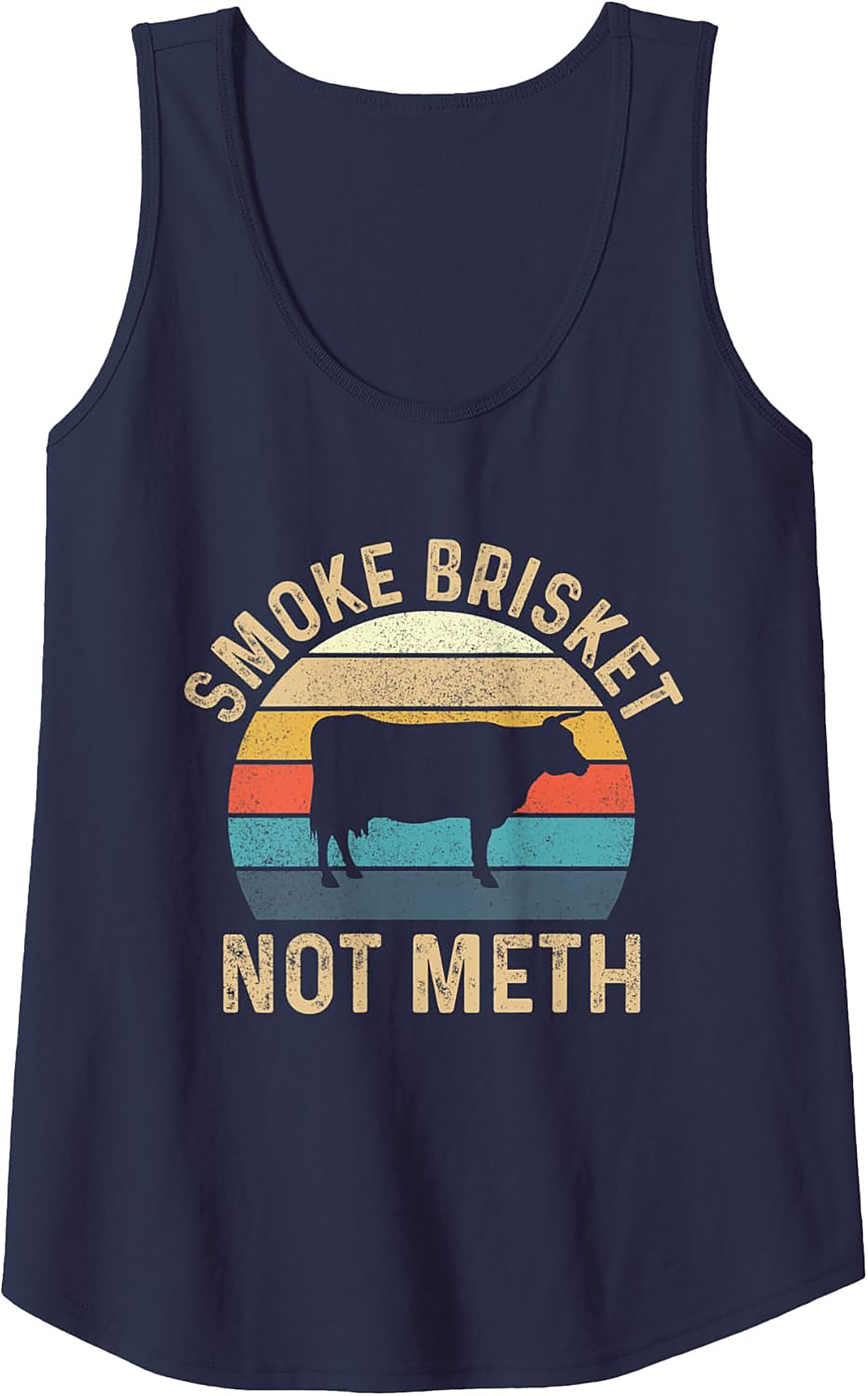 Smoke Brisket Not Meth Tank Top | Funny BBQ Graphic Tee