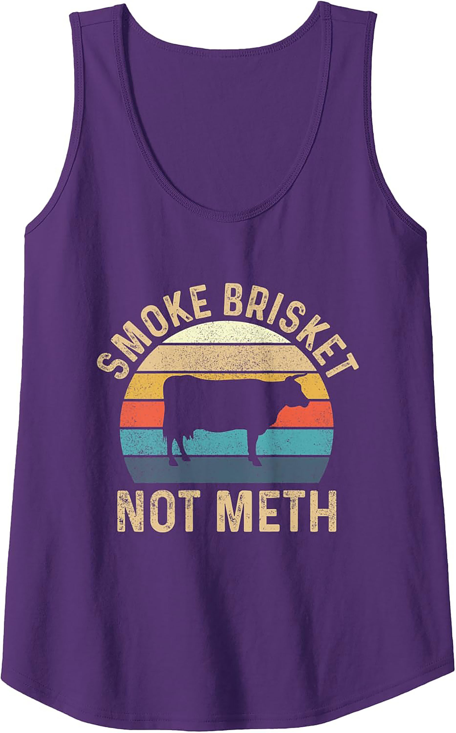 Smoke Brisket Not Meth Tank Top | Funny BBQ Graphic Tee