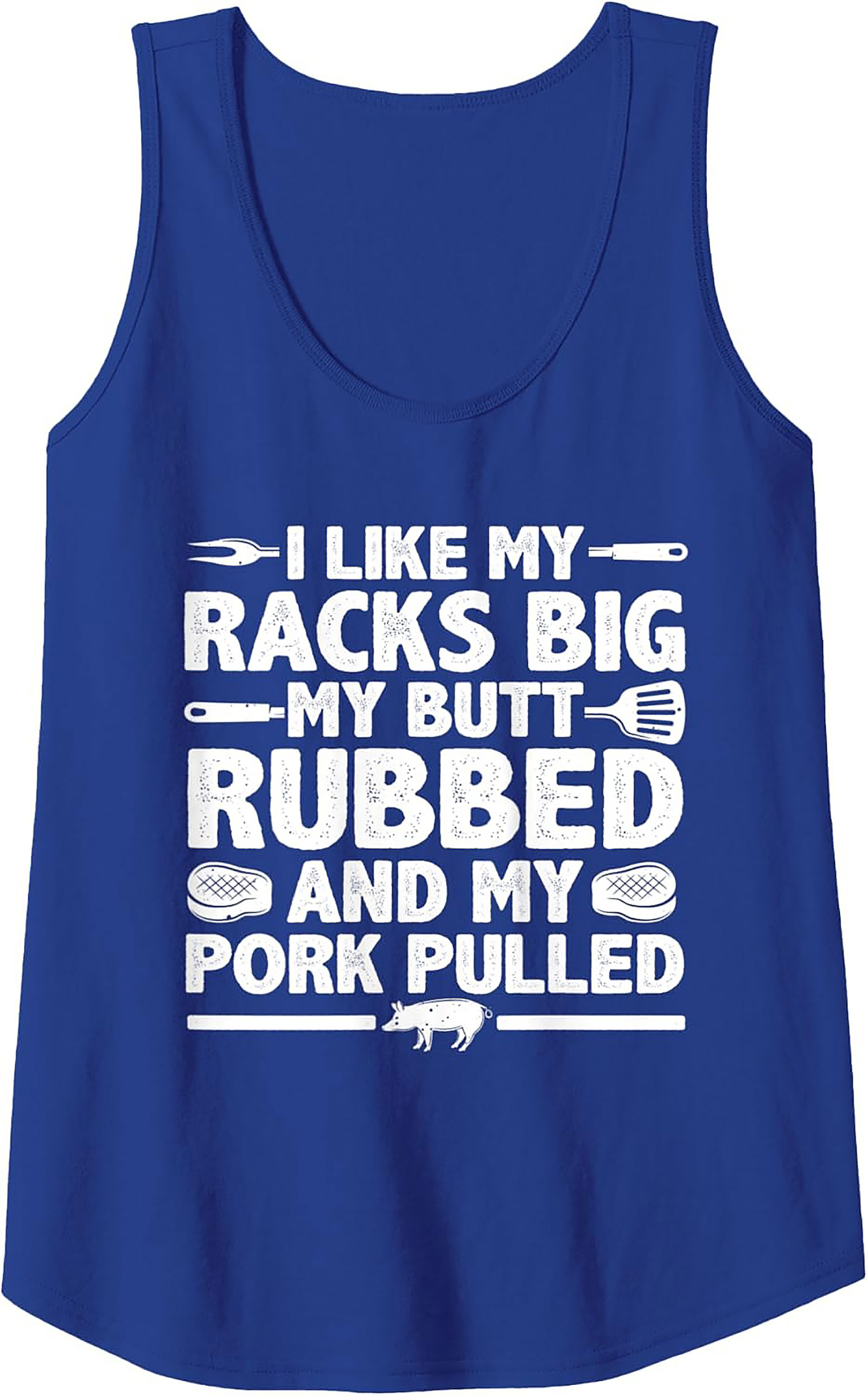 Funny BBQ Tank Top - Big Racks & Rubbed Butt Grilling Tee