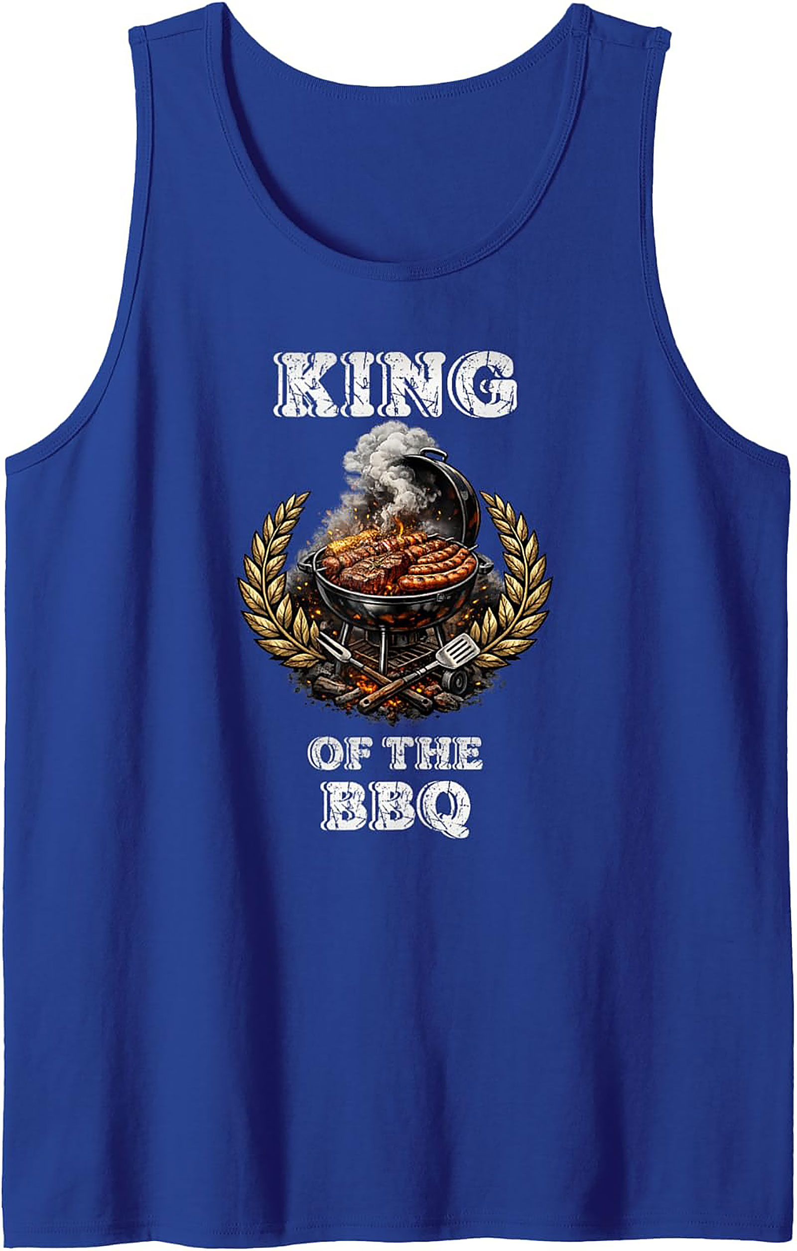 King of the BBQ Tank Top - Funny Grilling Sleeveless Tee
