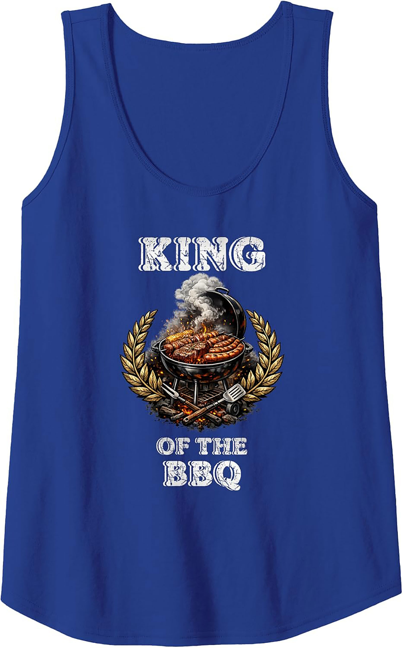 King of the BBQ Tank Top - Funny Grilling Sleeveless Tee