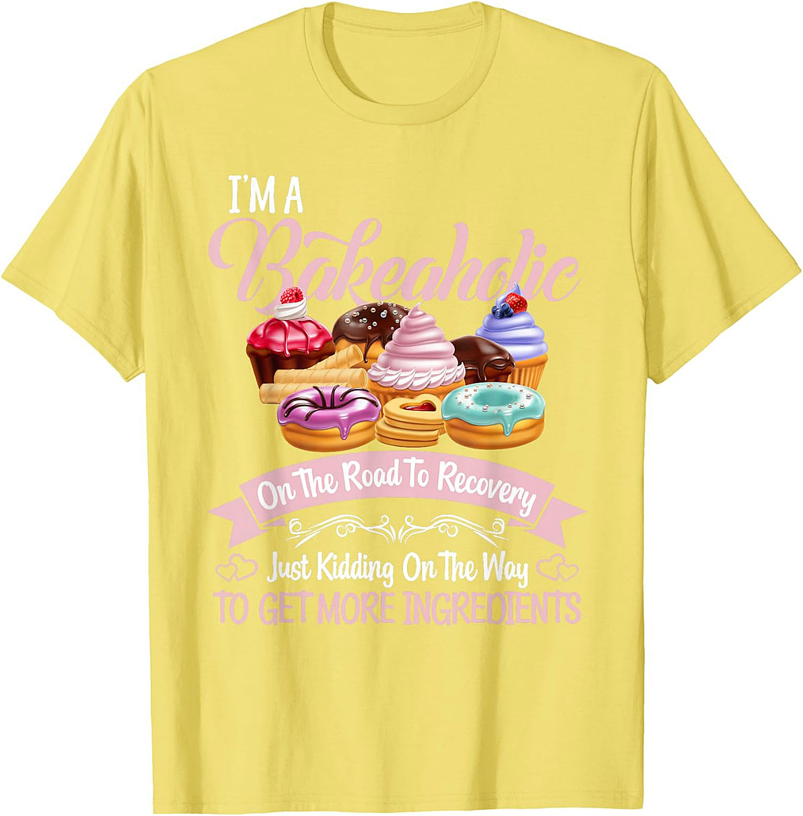  Bakeaholic Funny Baking T-Shirt Unisex Graphic Tee