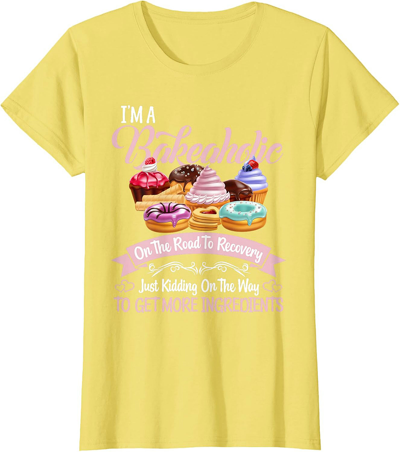  Bakeaholic Funny Baking T-Shirt Unisex Graphic Tee
