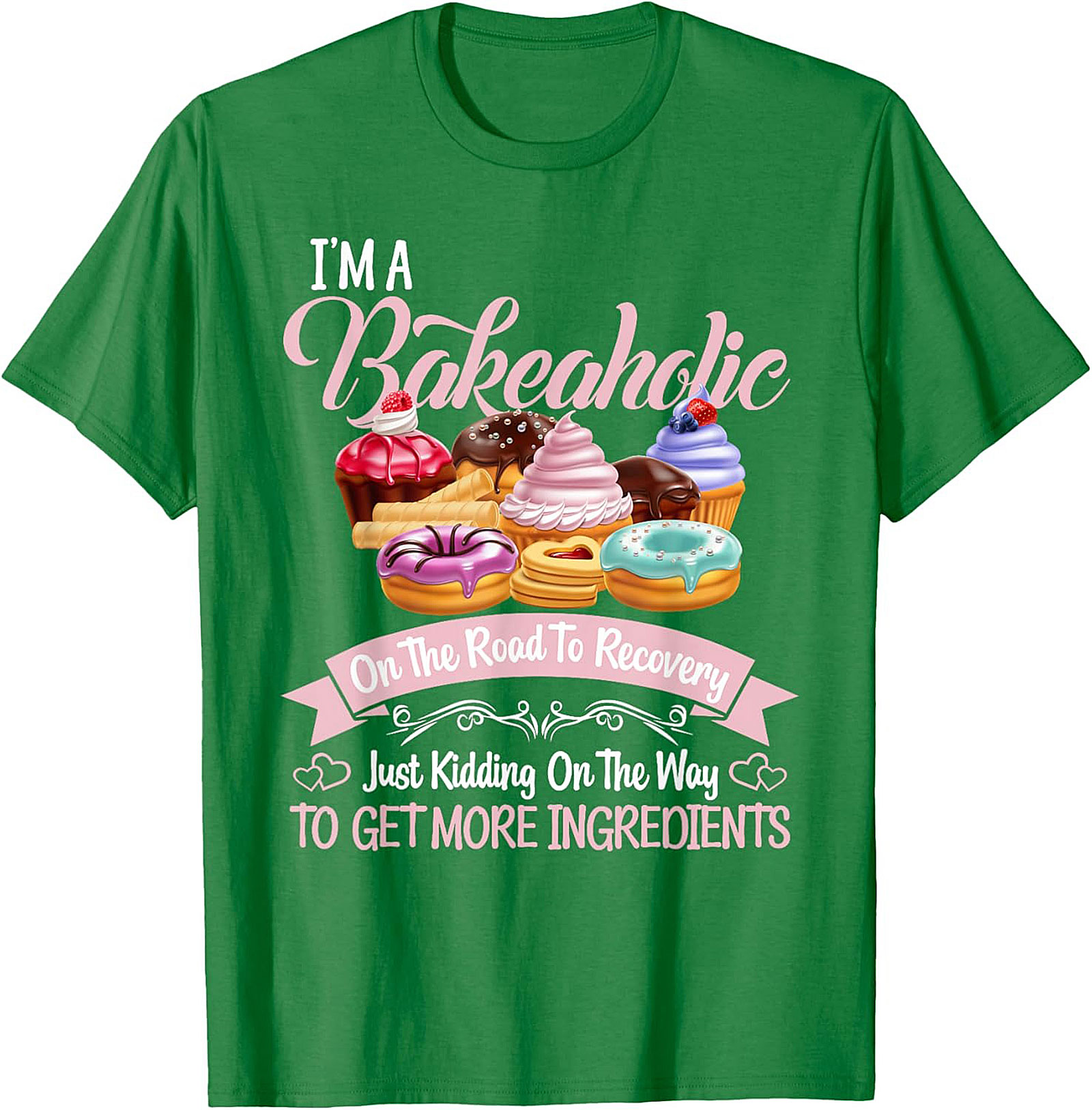  Bakeaholic Funny Baking T-Shirt Unisex Graphic Tee