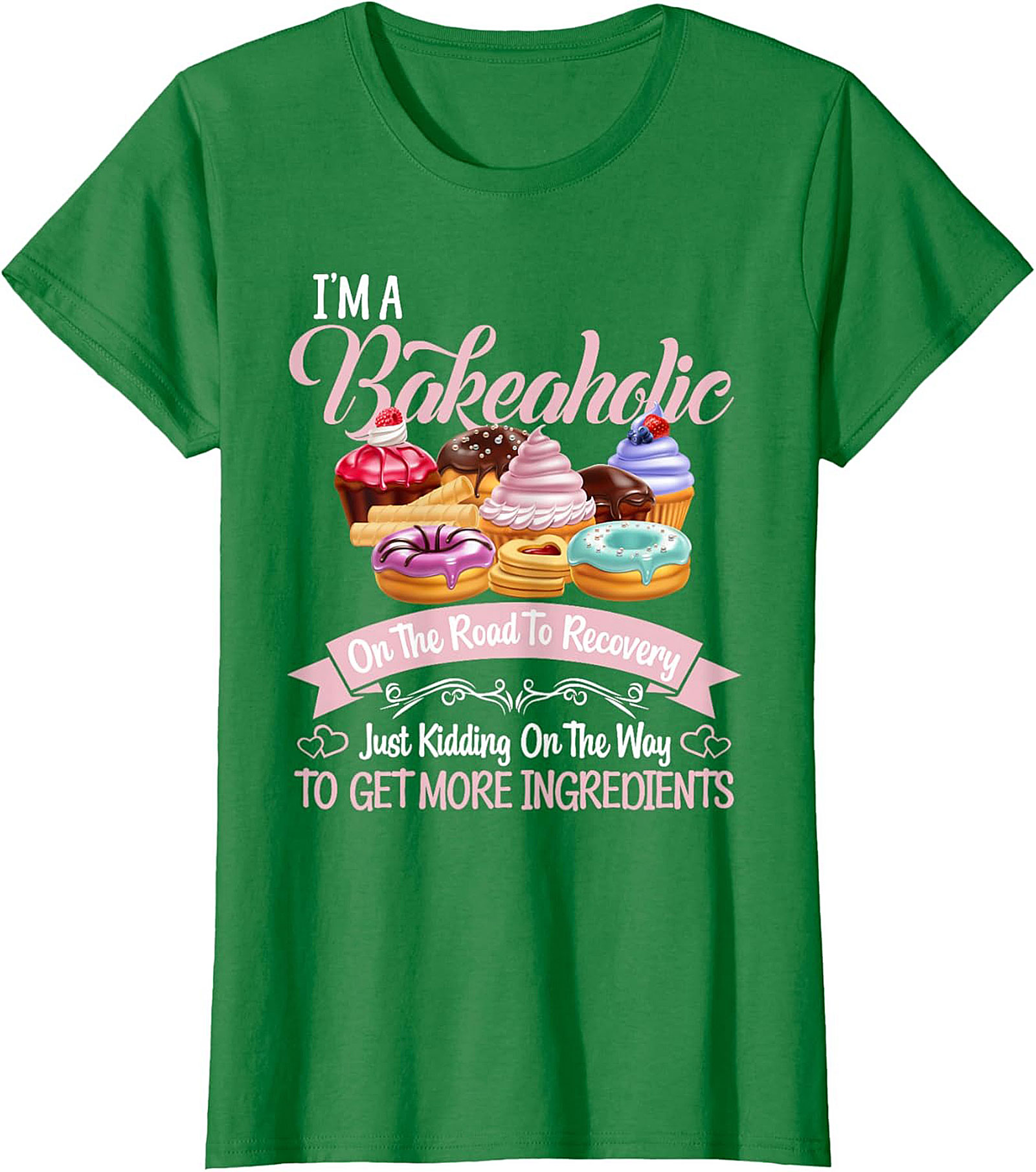  Bakeaholic Funny Baking T-Shirt Unisex Graphic Tee