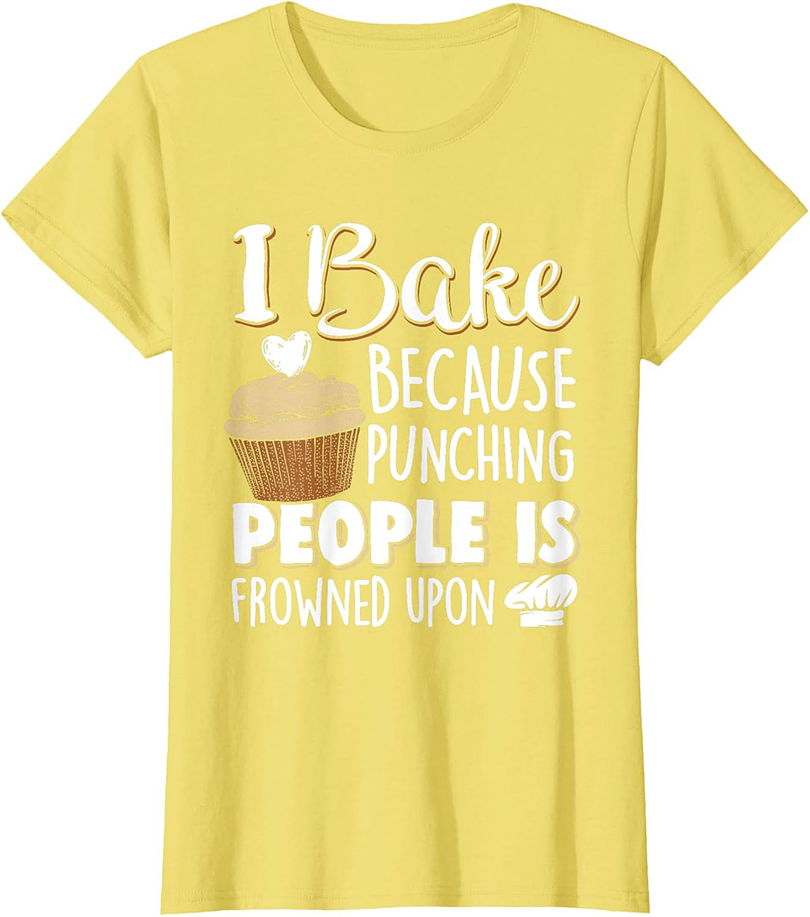  I Bake Because Punching People Funny Baking T-Shirt Sarcastic Tee