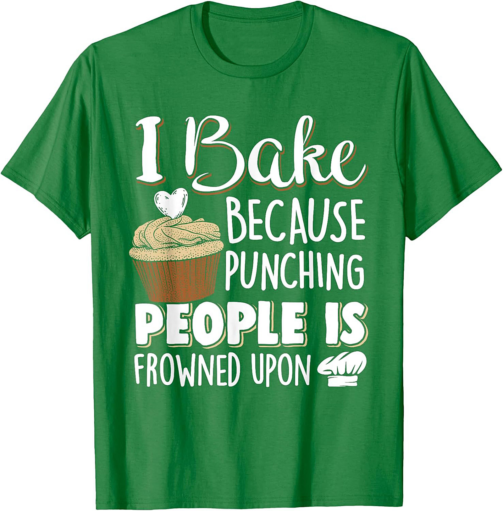  I Bake Because Punching People Funny Baking T-Shirt Sarcastic Tee
