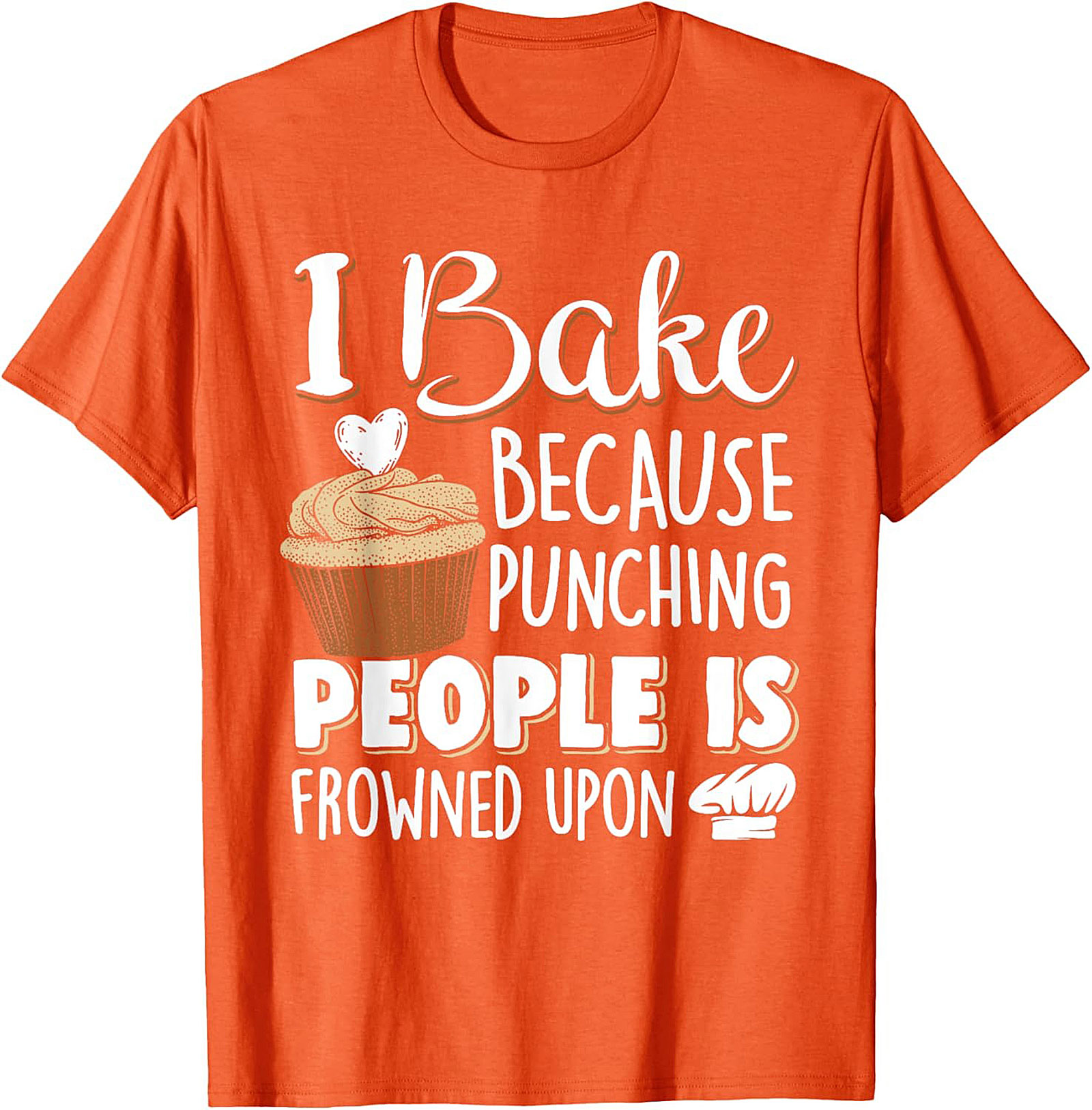  I Bake Because Punching People Funny Baking T-Shirt Sarcastic Tee