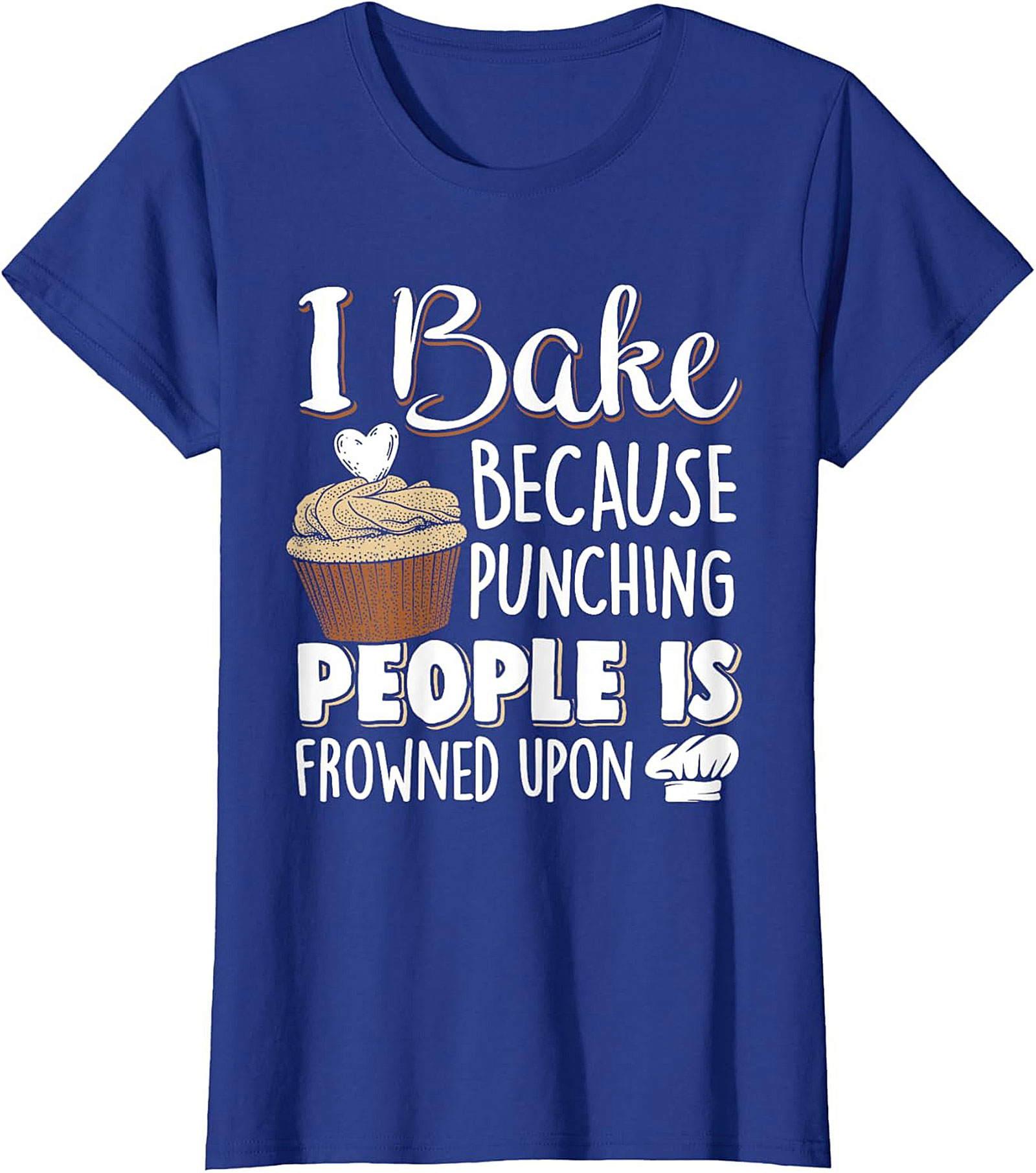  I Bake Because Punching People Funny Baking T-Shirt Sarcastic Tee