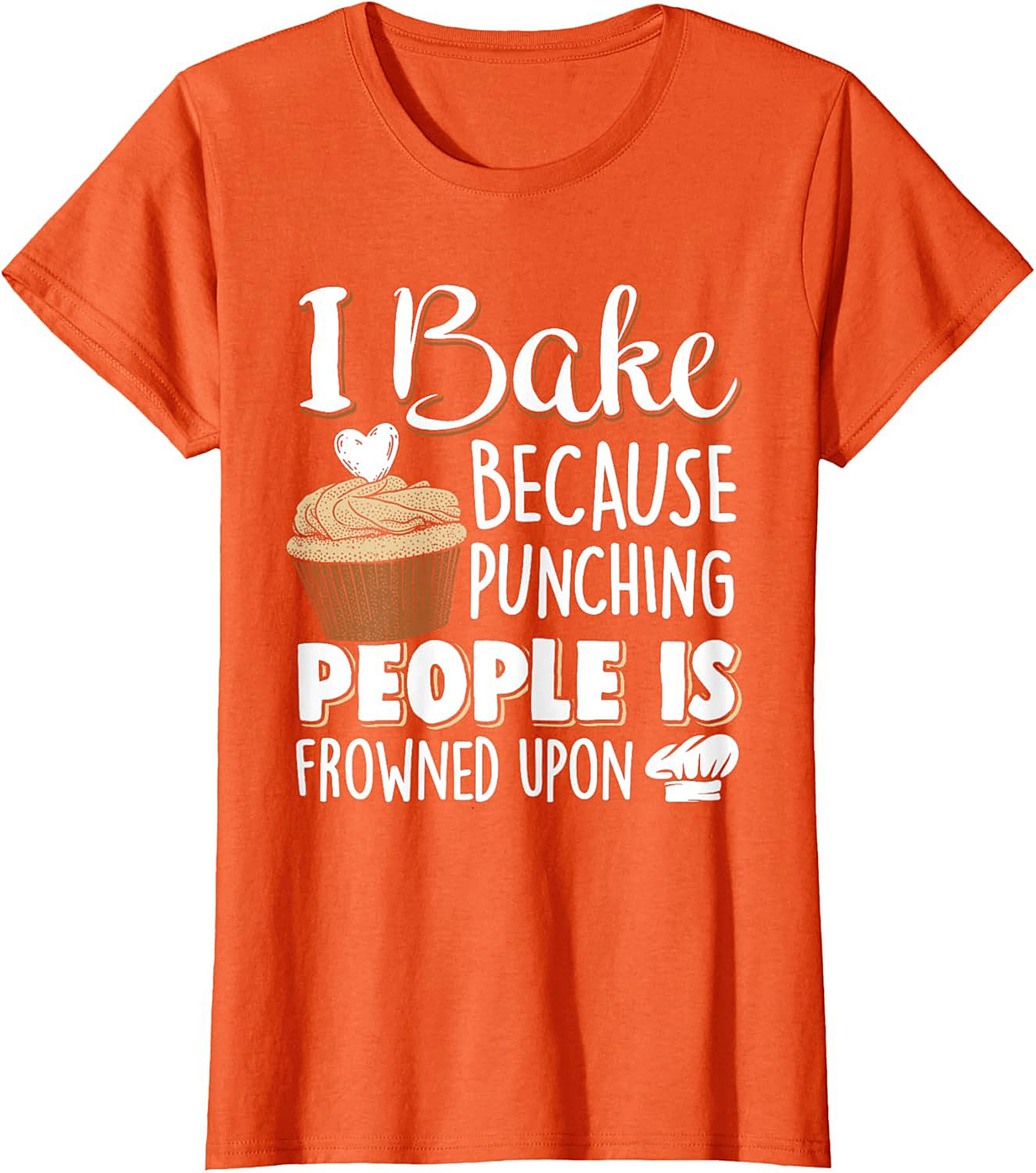  I Bake Because Punching People Funny Baking T-Shirt Sarcastic Tee