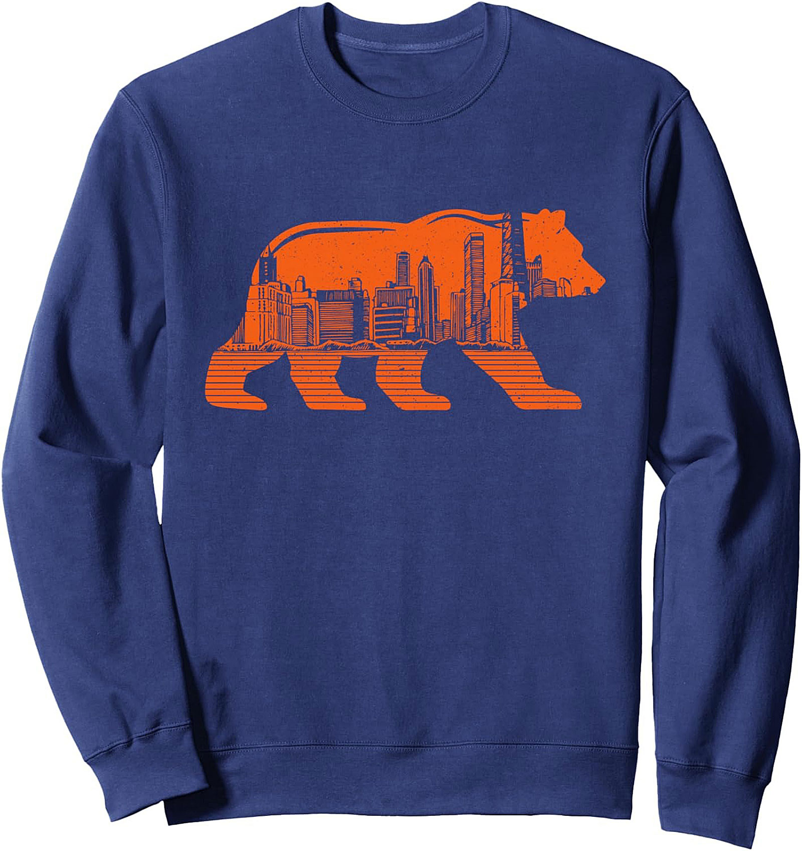 Chicago Bear Skyline Graphic Sweatshirt Cozy Urban Crewneck