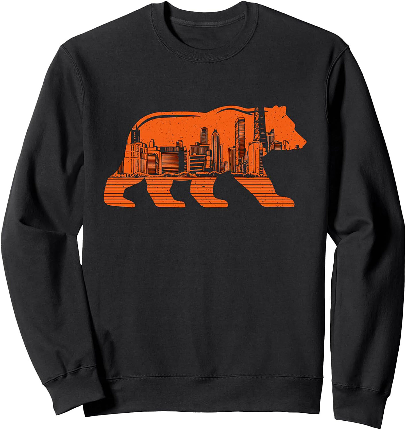 Chicago Bear Skyline Graphic Sweatshirt Cozy Urban Crewneck