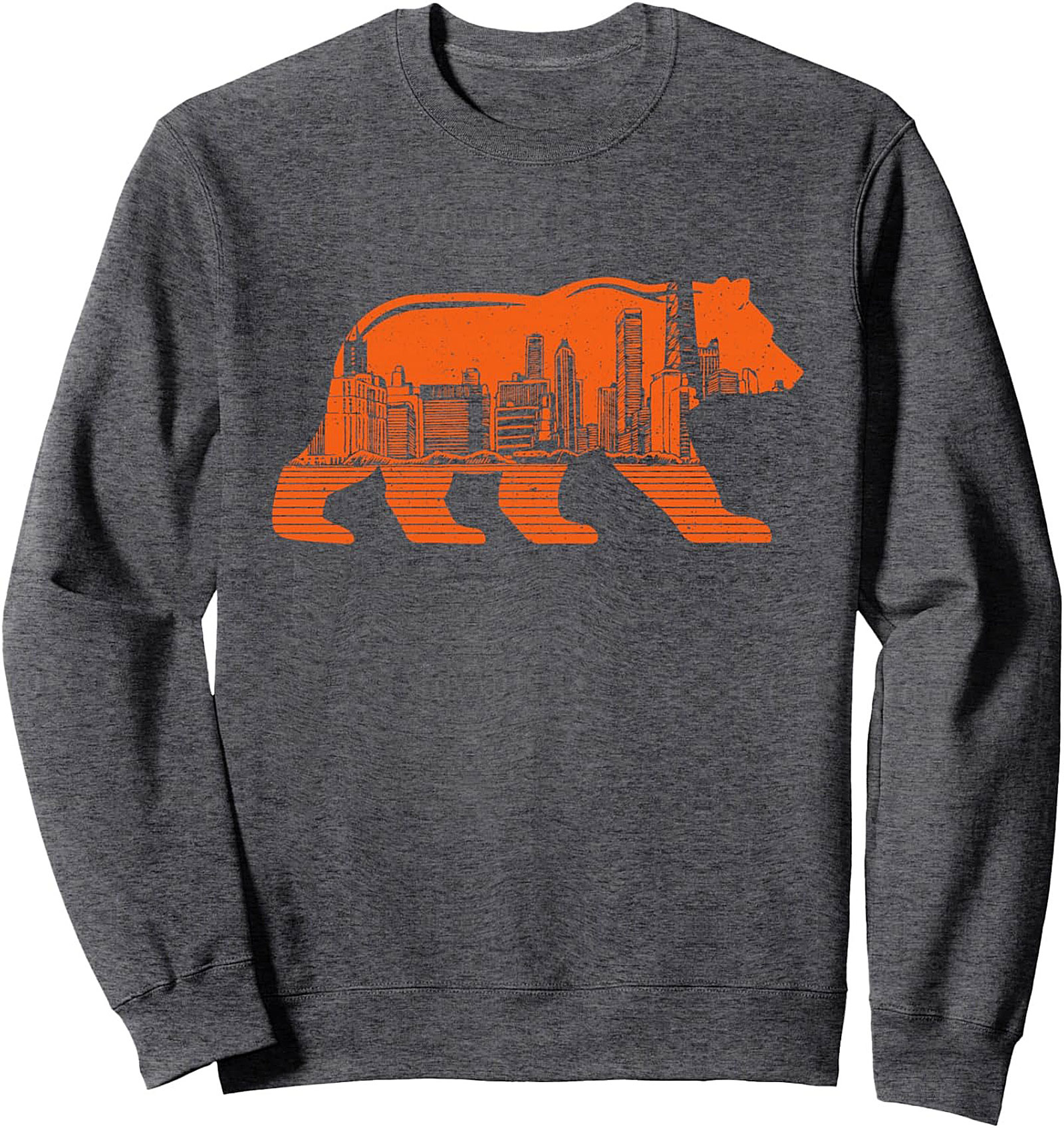 Chicago Bear Skyline Graphic Sweatshirt Cozy Urban Crewneck