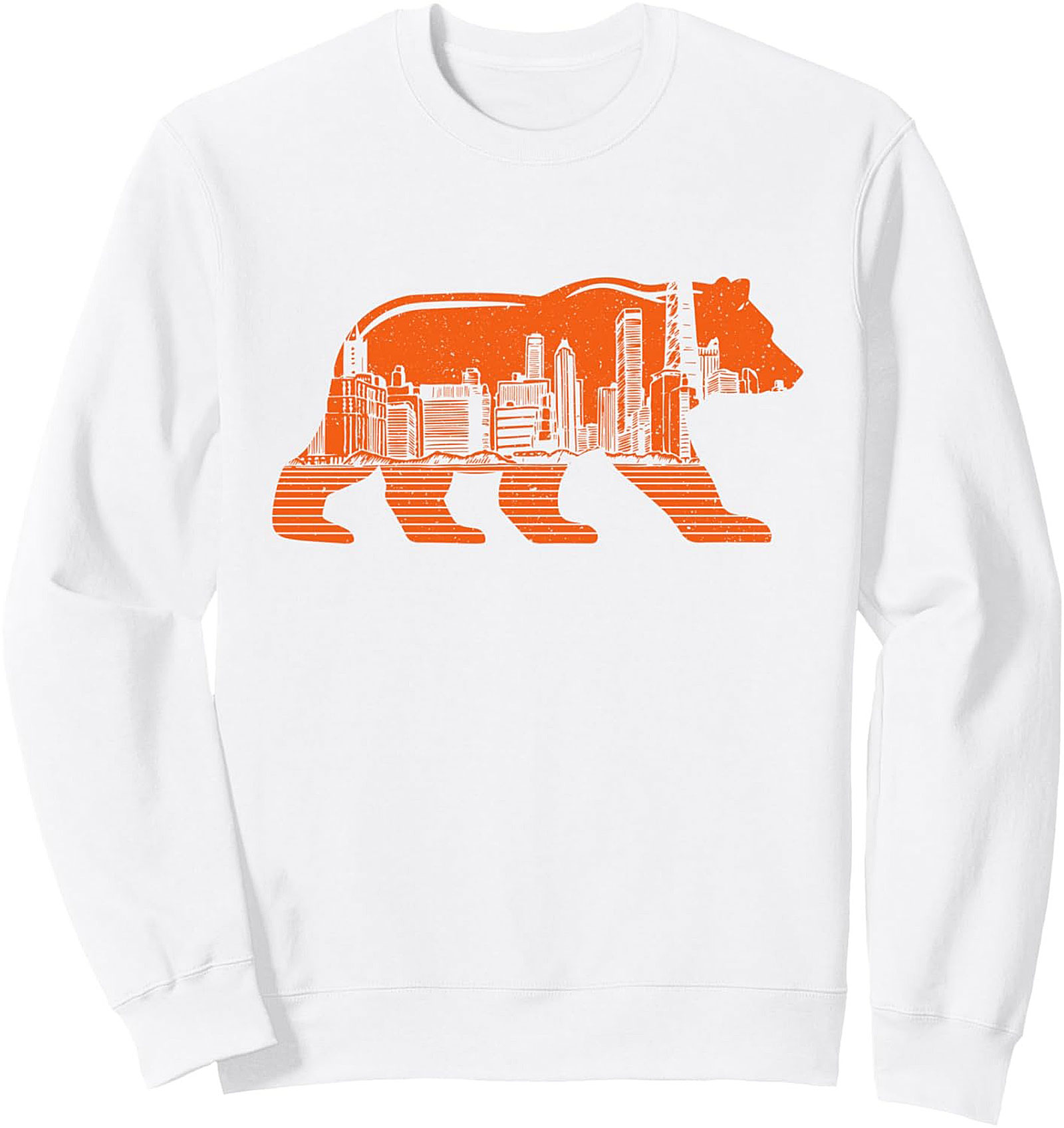 Chicago Bear Skyline Graphic Sweatshirt Cozy Urban Crewneck