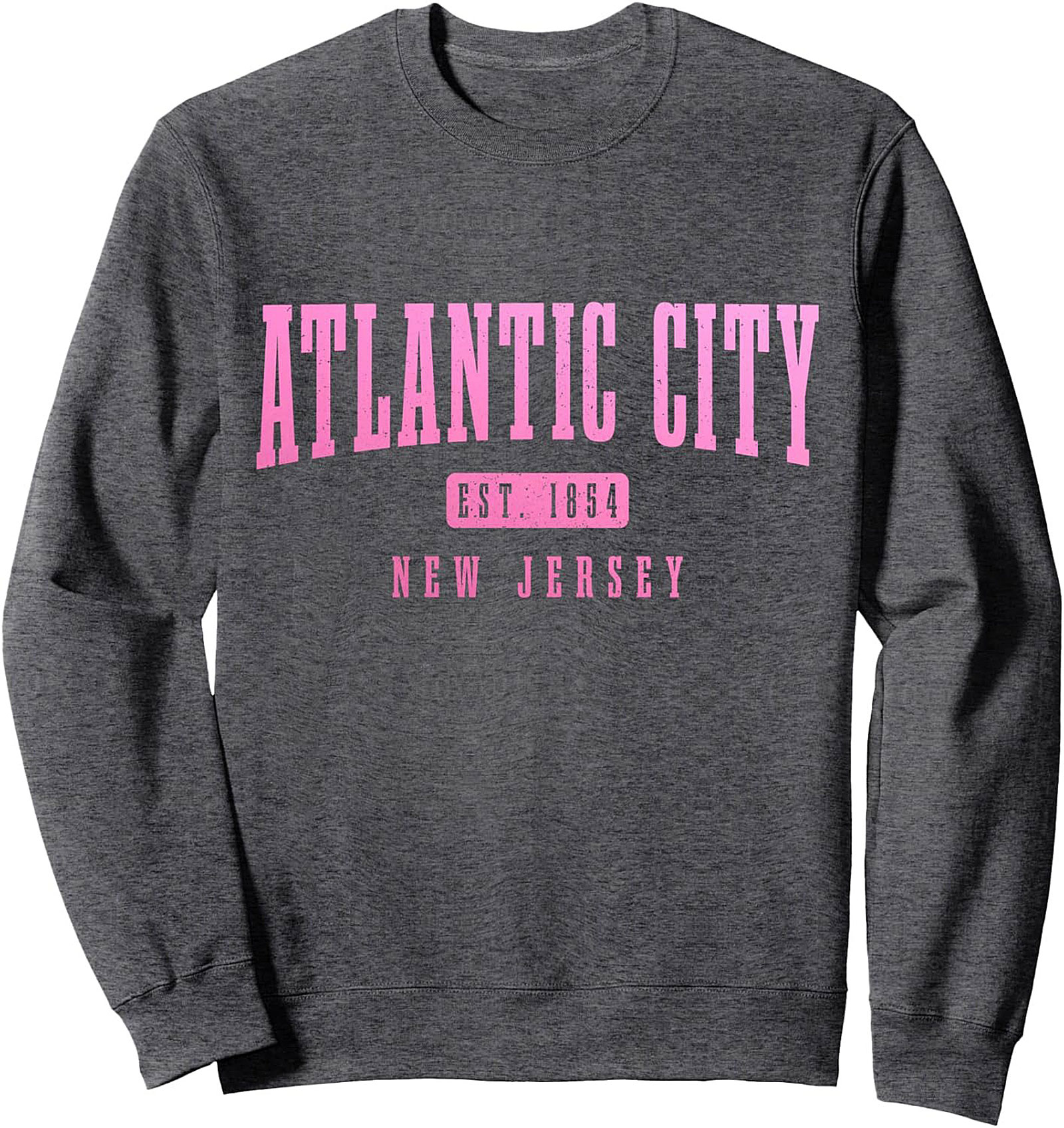 Atlantic City Pink Graphic Sweatshirt Vintage NJ Crewneck