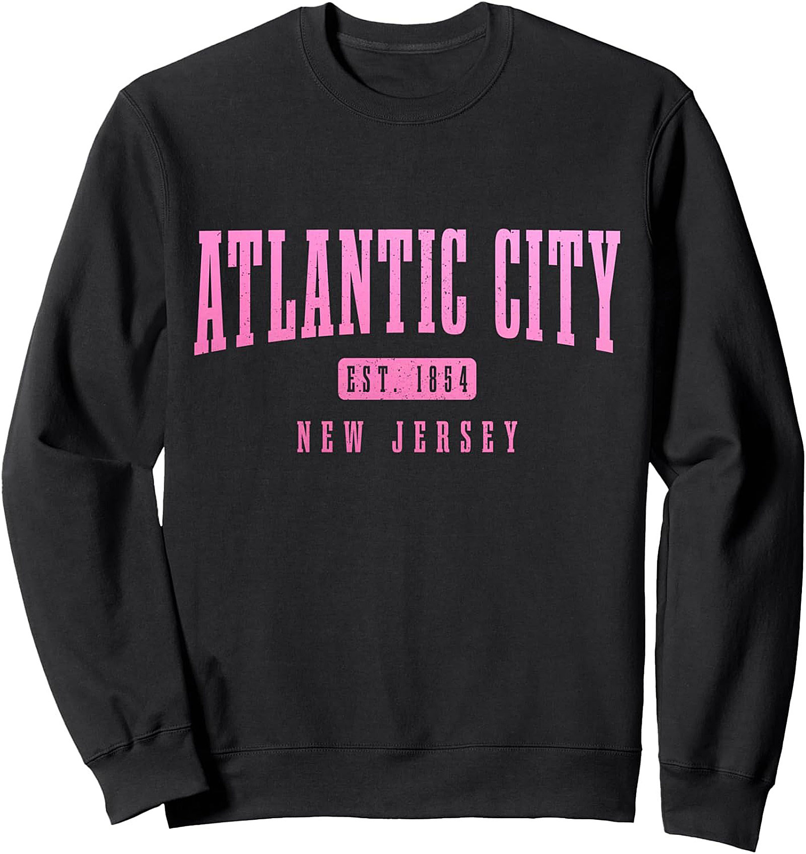Atlantic City Pink Graphic Sweatshirt Vintage NJ Crewneck