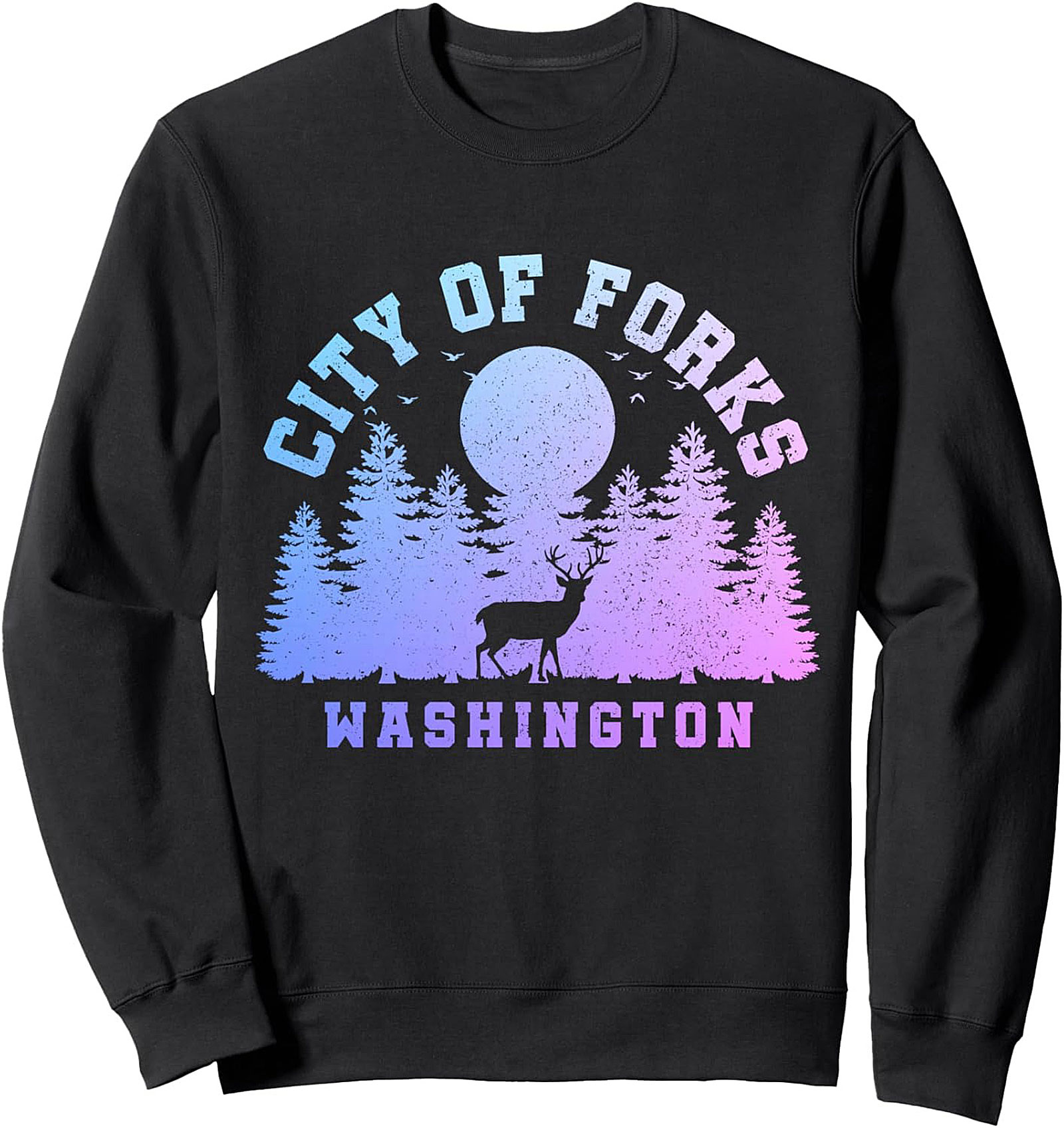 City of Forks Washington Graphic Sweatshirt PNW Style