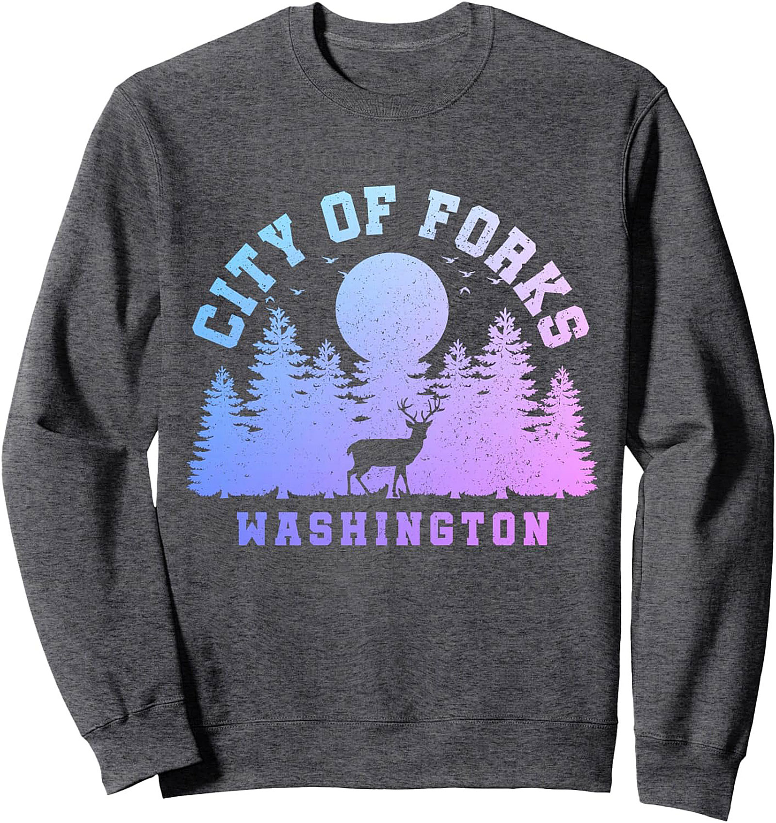 City of Forks Washington Graphic Sweatshirt PNW Style