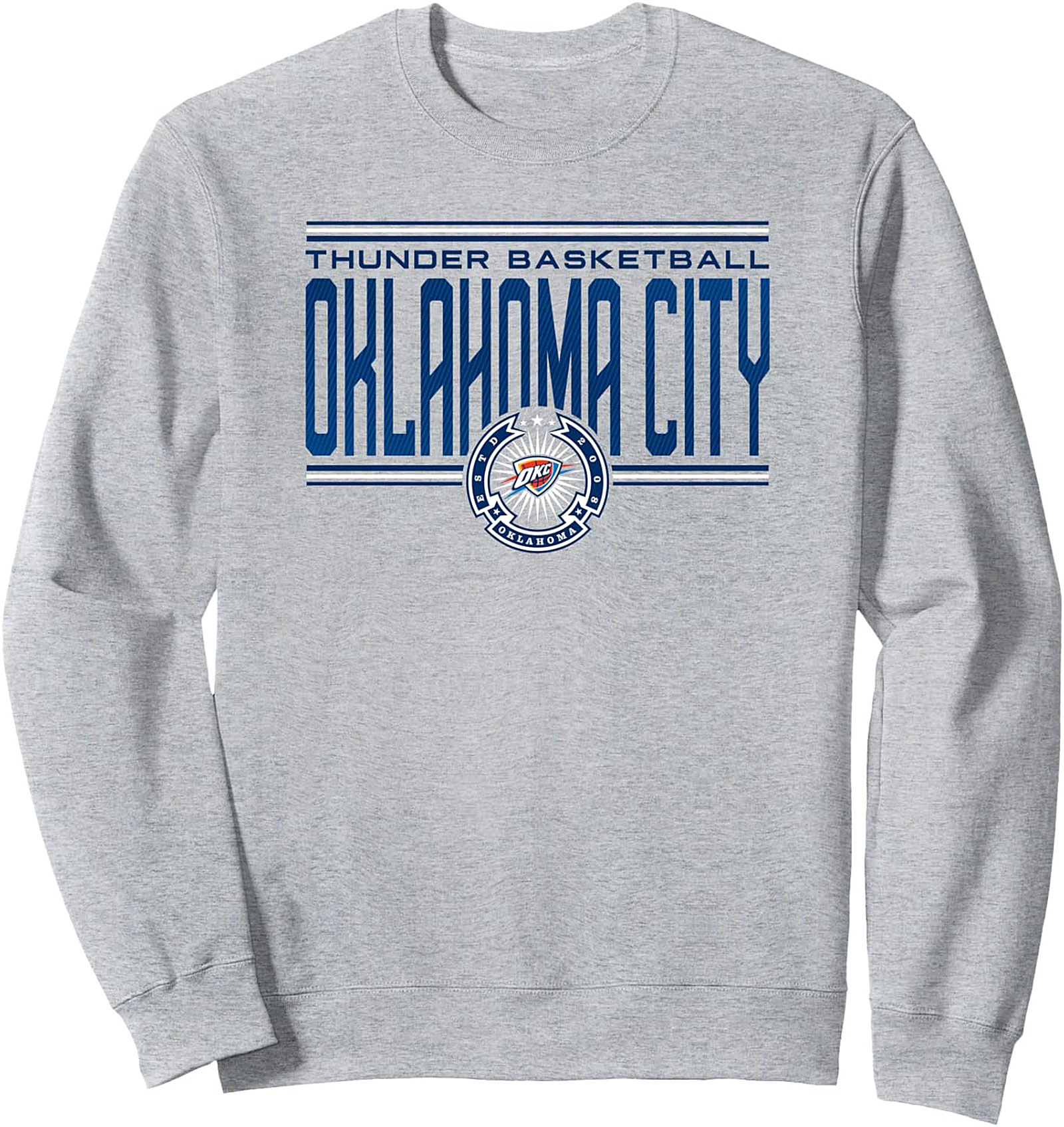  Oklahoma City Basketball Graphic Sweatshirt OKC Fan Crewneck