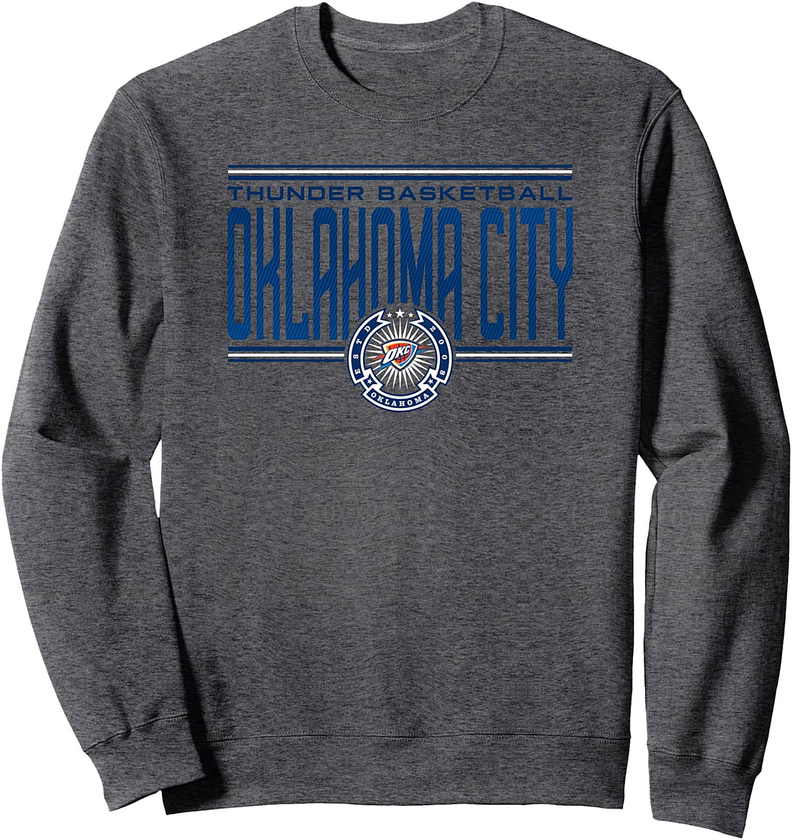  Oklahoma City Basketball Graphic Sweatshirt OKC Fan Crewneck