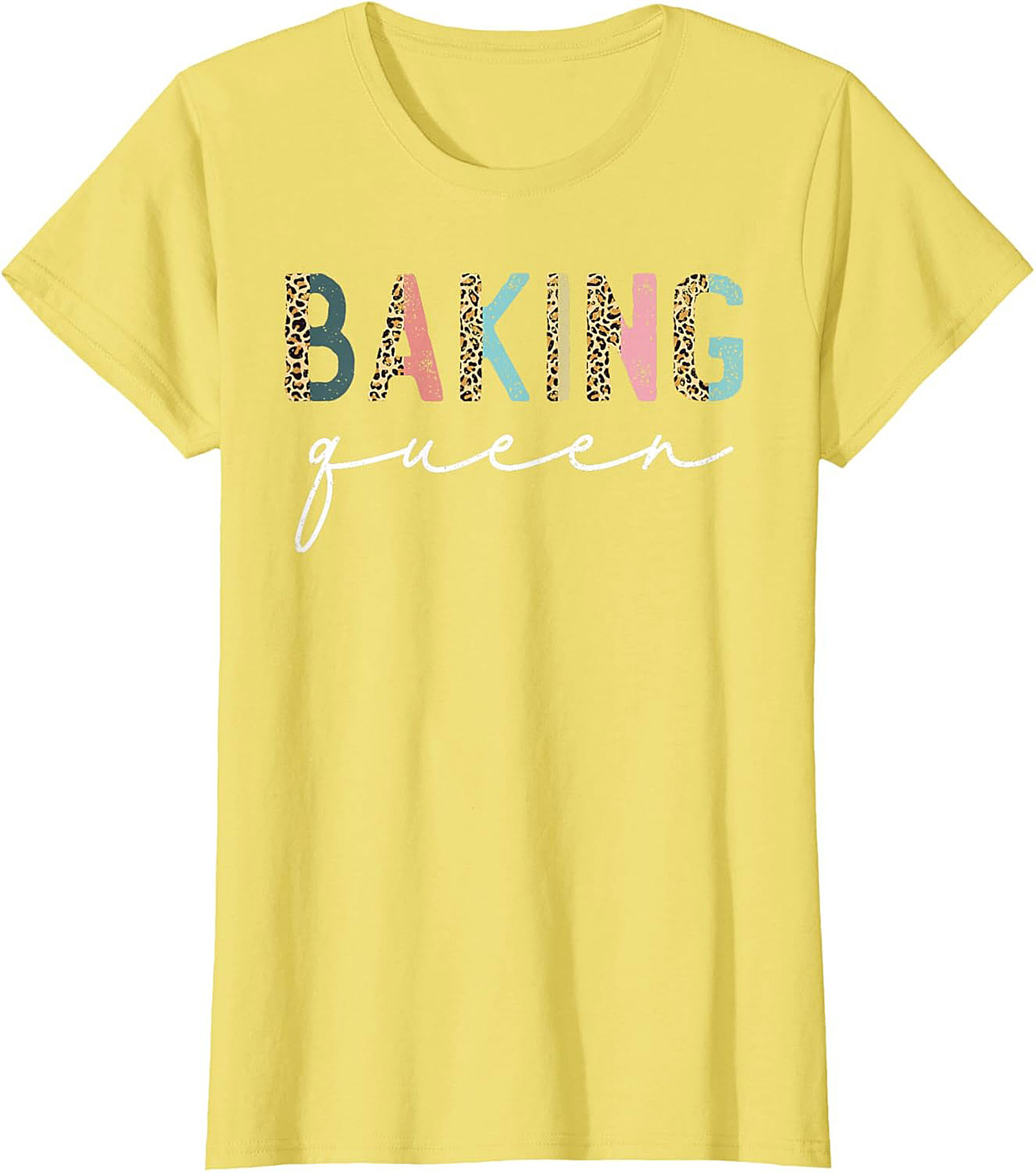 Baking Queen T-Shirt Funny Leopard Baker Graphic Tee