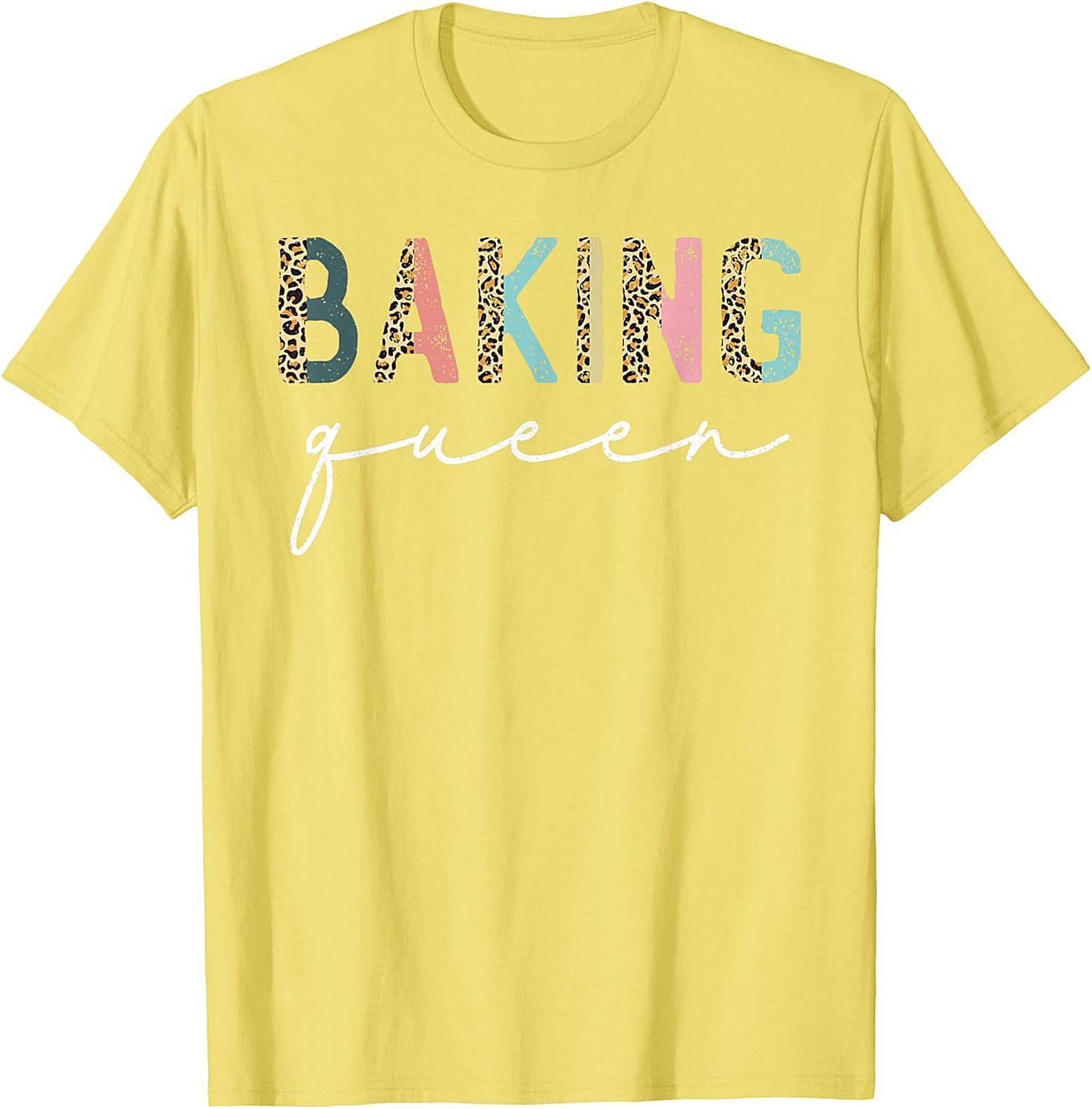 Baking Queen T-Shirt Funny Leopard Baker Graphic Tee