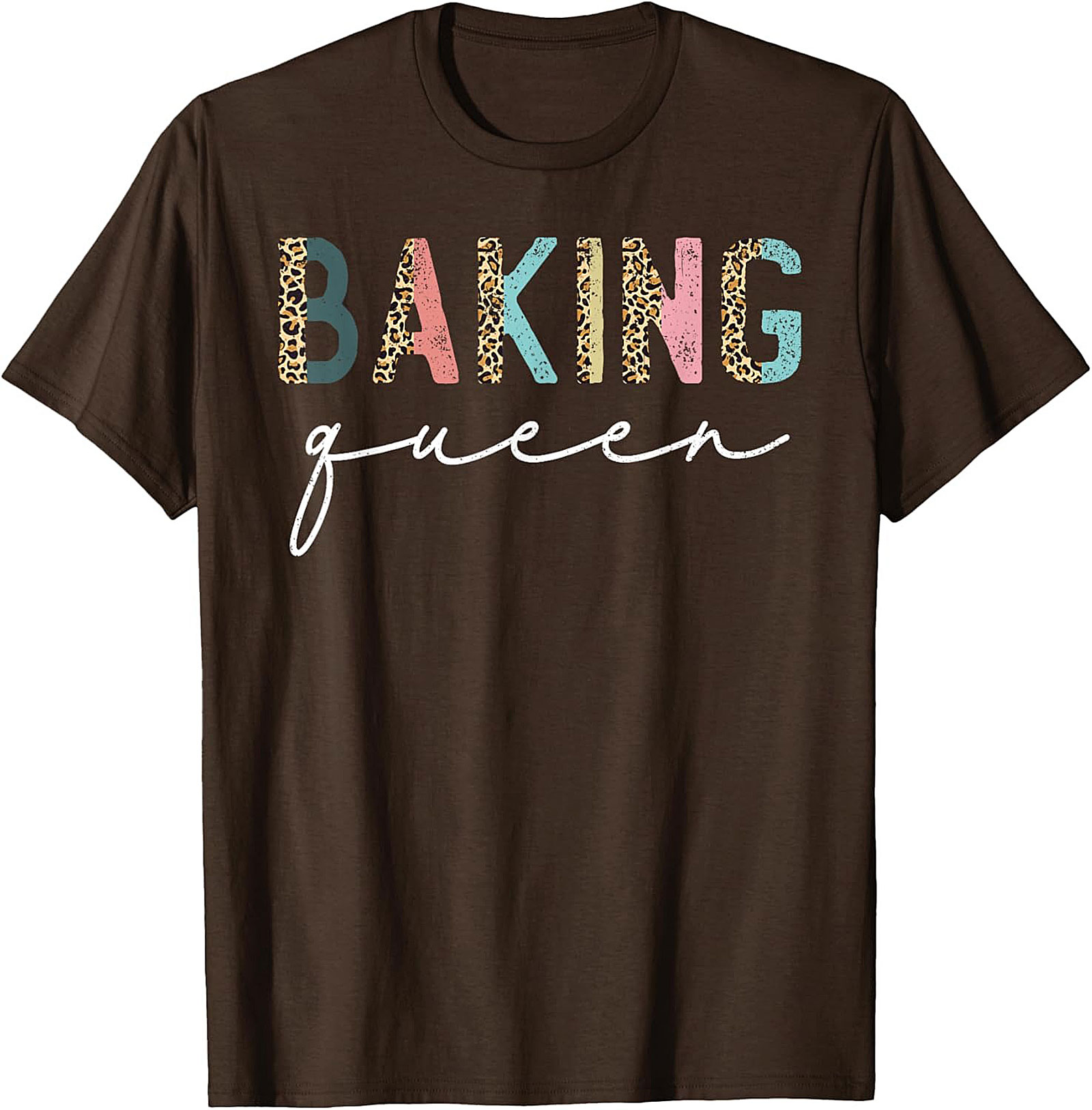 Baking Queen T-Shirt Funny Leopard Baker Graphic Tee