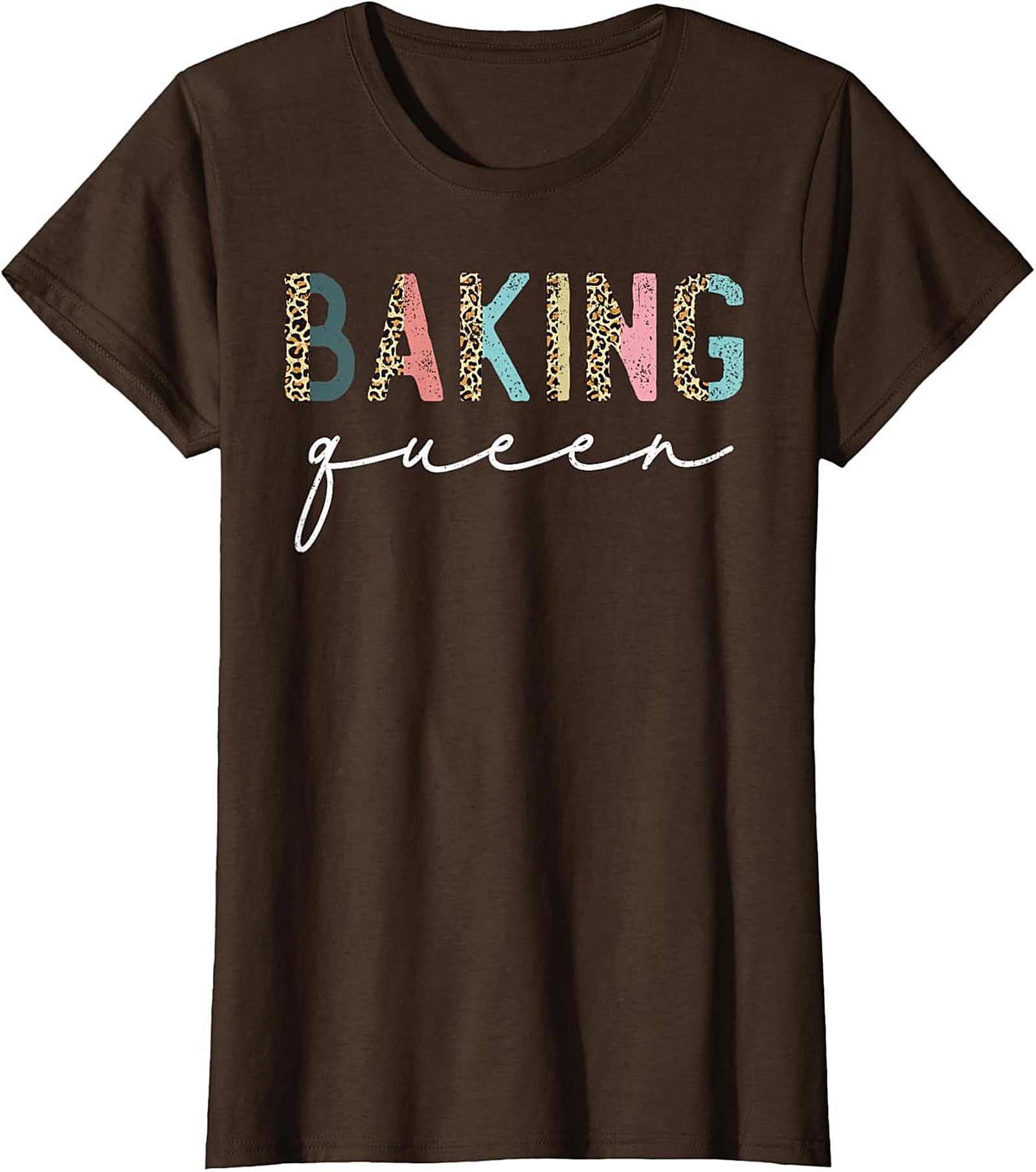 Baking Queen T-Shirt Funny Leopard Baker Graphic Tee
