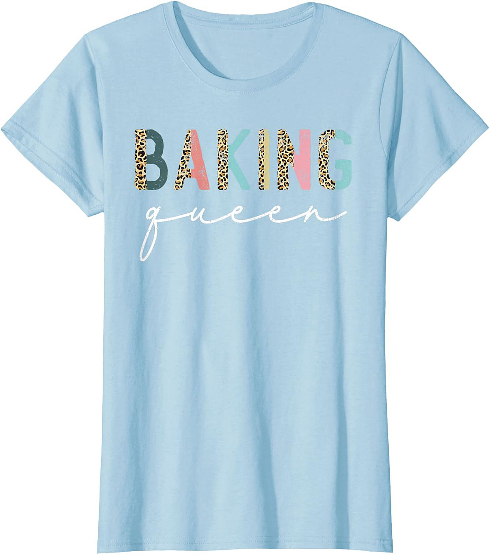 Baking Queen T-Shirt Funny Leopard Baker Graphic Tee