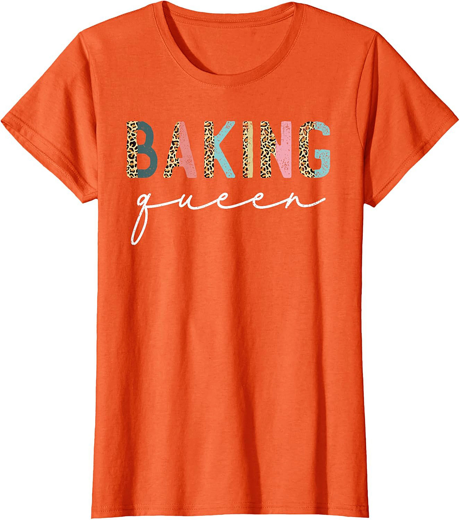 Baking Queen T-Shirt Funny Leopard Baker Graphic Tee